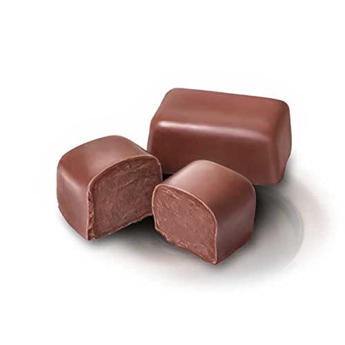 Peppermint Chocolate TruffleCremes - 28oz Bulk Jar with Double Milk Chocolate Coating | All-Natural Fresh Mint Flavor Individually Wrapped Candies | Soft Milk Chocolate Texture by Dilettante Chocolates | Perfect for Holiday Gifts, Party Favors & Office Treats