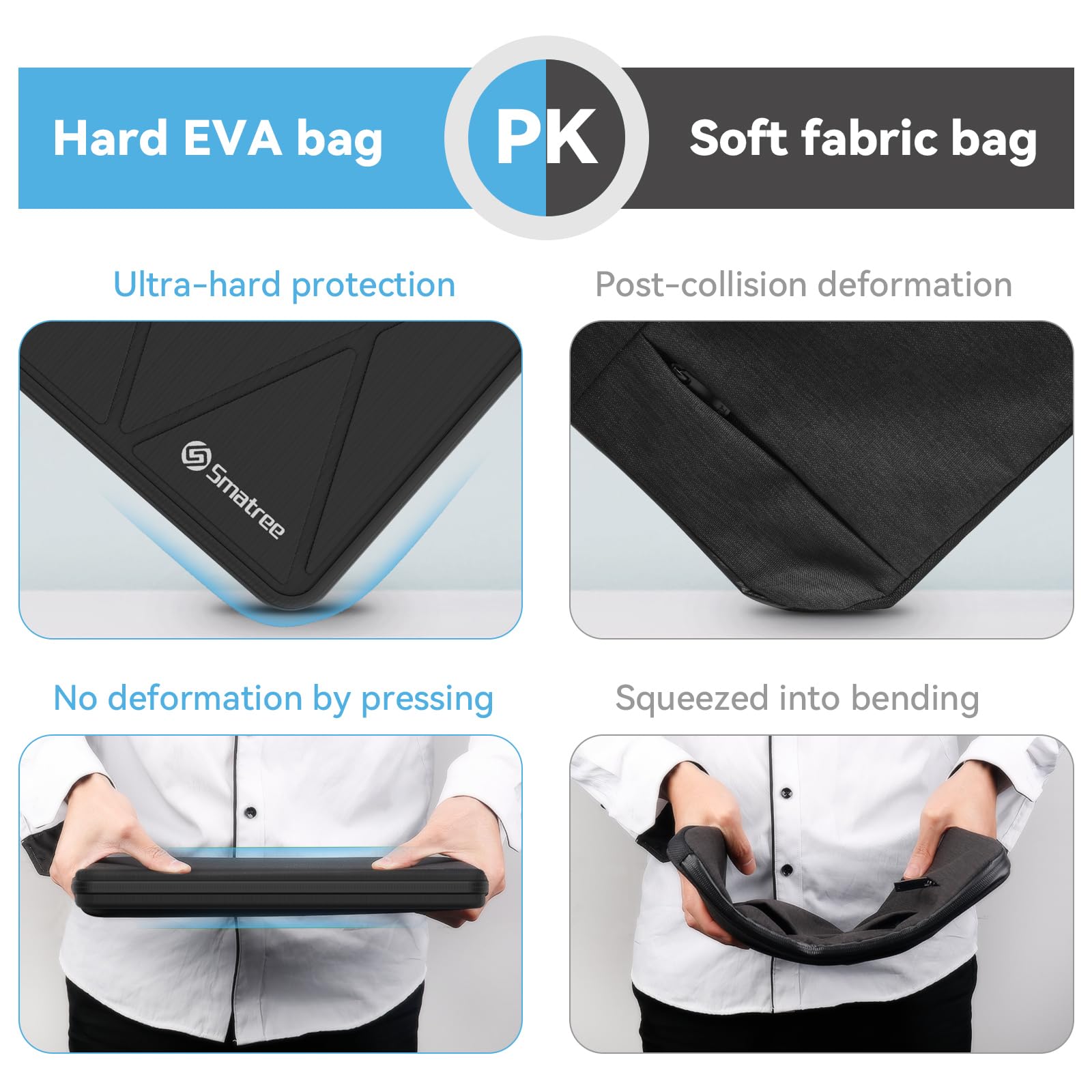 Smatree Hard EVA Protective Laptop Sleeve for 16-inch Acer Nitro 16, Predator Helios 16/Neo 16 & 15.6-inch Helios 3D 15 SpatialLabs Edition - Shockproof Water-Resistant Case for Gaming Laptops - Perfect for Travel, School & Office Use