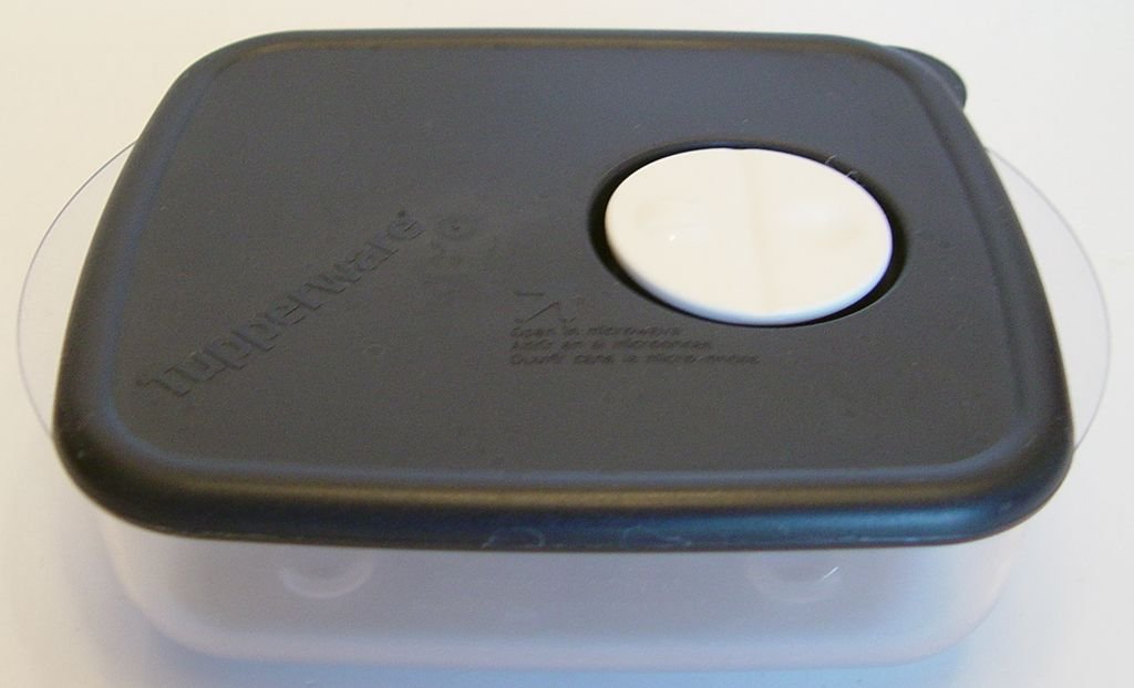 Tupperware Crystalwave 2.5-Cup Microwave Safe Food Storage Container with Black Lid - Perfect for Meal Prep, Leftovers & Reheating Food