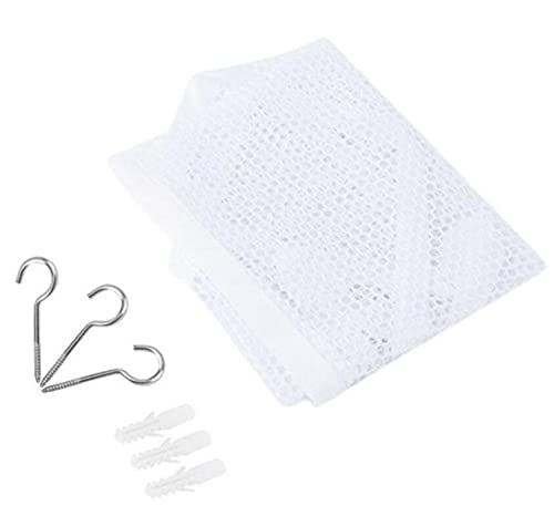 ShopHut Large Mesh Teddy Hammock with Hooks - Soft Wall Sling Toy Storage Organizer for Stuffed Animals | Keep Baby & Child's Bedroom Nursery Tidy | Perfect for Kids' Room Organization & Plush Toy Display