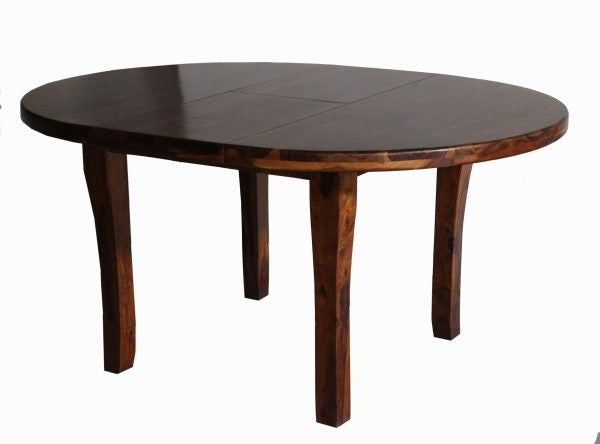 Extendable Wooden Dining Table - Round Colonial Style (47/63 Inches) - Perfect for Family Gatherings & Small Space Dining Rooms
