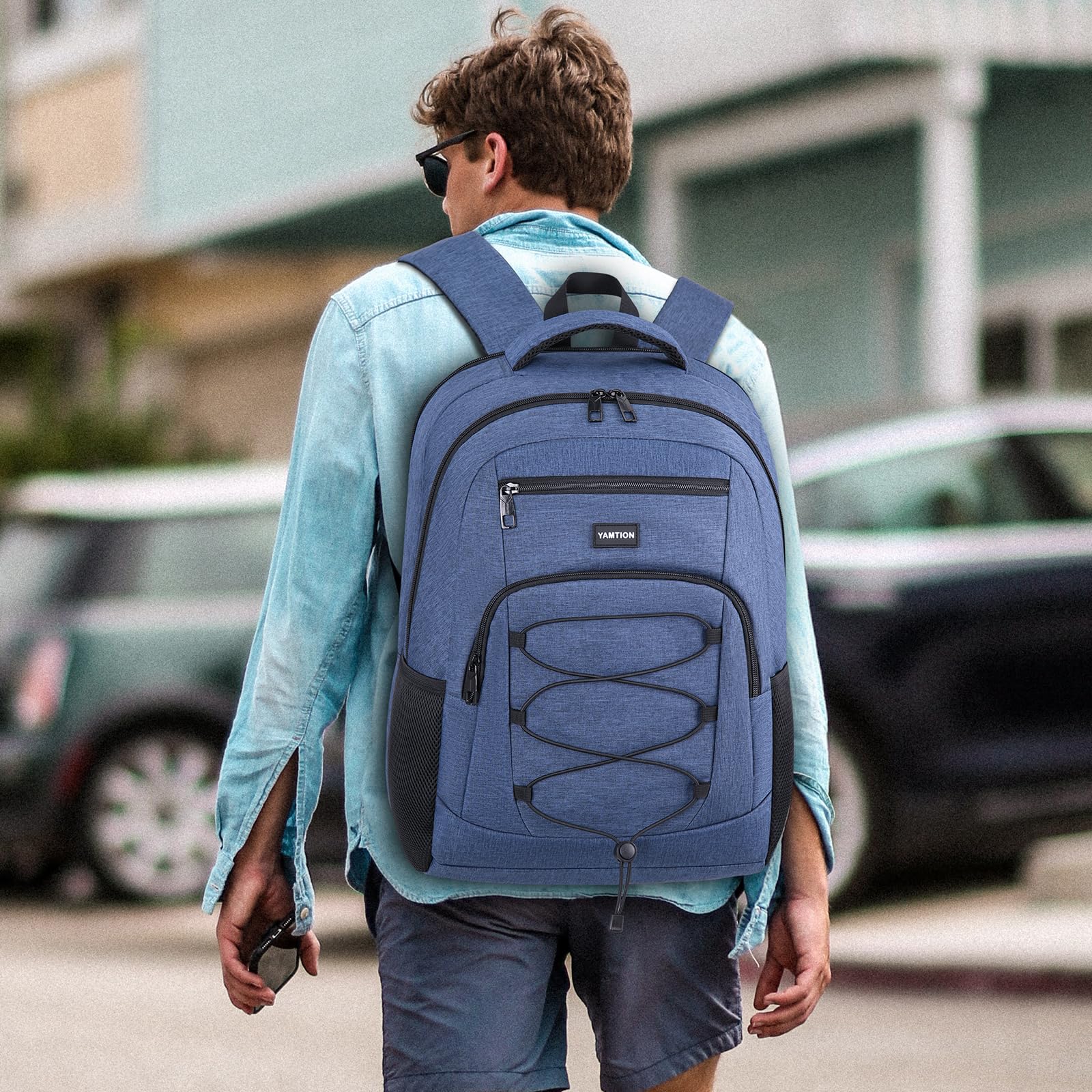 17.3 Inch Laptop Backpack for Men & Teens - Durable School Bookbag with USB Charging Port, College Backpack for High School Students & Office Professionals - Perfect for Work, Travel & Daily Commute