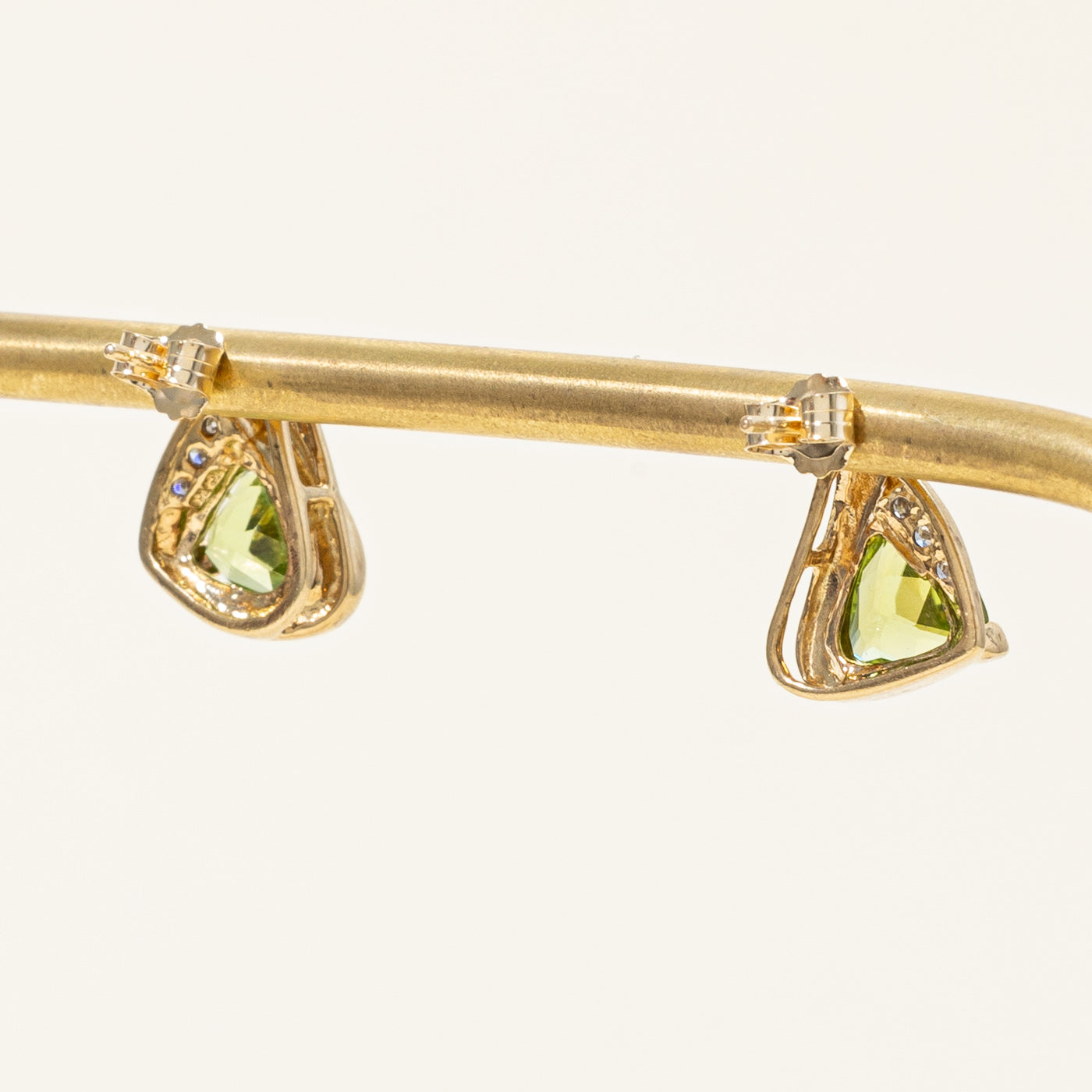 Peridot & Diamond Stud Earrings for Women - 2.00ctw Genuine Gemstone Jewelry, 0.04ctw Diamond Accents - Perfect for Birthday, Anniversary & Everyday Elegance