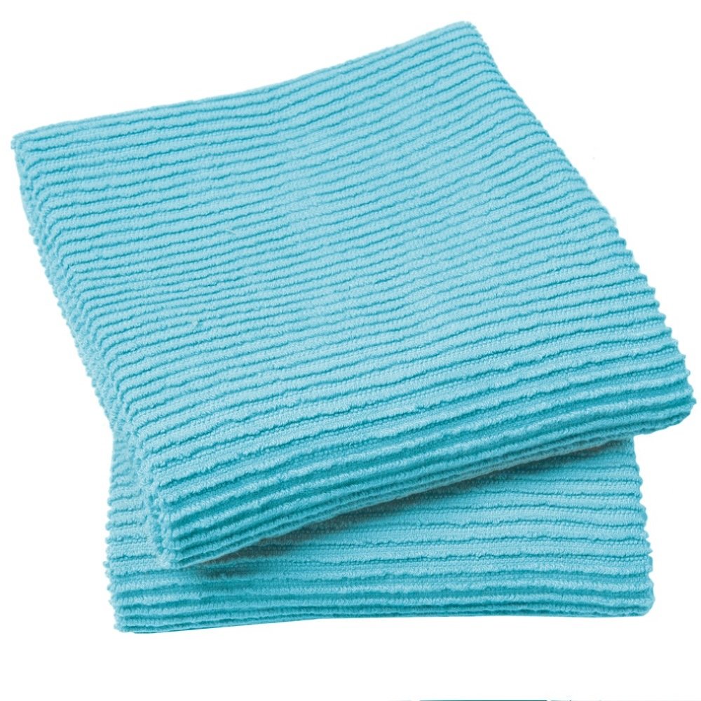 Now Designs Ripple Kitchen Towel Set of 2 - Bali Blue | Absorbent & Durable Dish Towels for Cooking, Cleaning & Decor