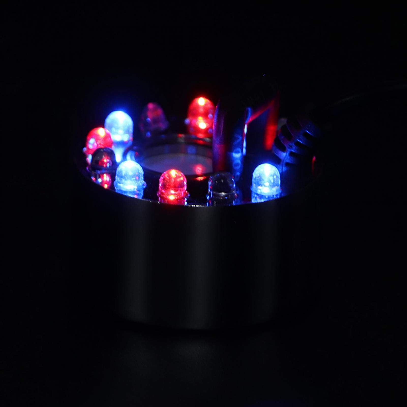 GLOGLOW Ultrasonic Mist Maker with 12 LED Lights - Mini Fog Machine for Aquariums, Water Fountains, Ponds & Fish Vases (US Plug) - Perfect for Home Decor, Hydroponics & Relaxation Spaces