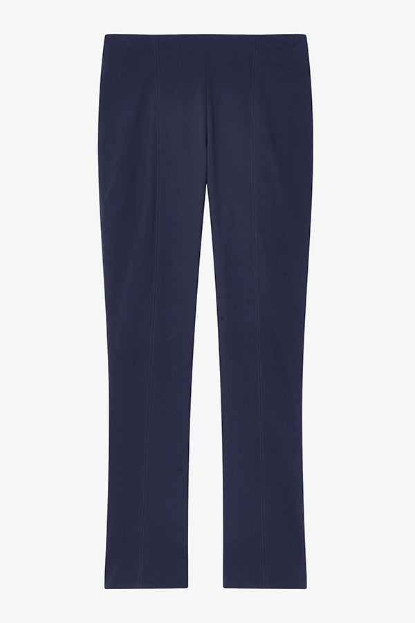 Foster Cigarette Pants for Women - High Waist PowerStretch Slim Fit Trousers in Dark Navy | Perfect for Yoga, Workouts & Casual Wear