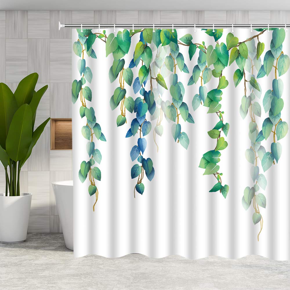 Abstract Watercolor Shower Curtain Set - Modern Ink Art Bathroom Decor with Hooks, Polyester Fabric Shower Curtain for Stylish Home & Spa-Like Bathroom Experience