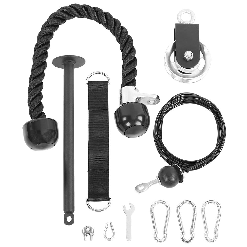 WNSC 360-Degree Rotating Home Gym Equipment with Loading Pin - DIY Fitness Pulley System for Arms & Shoulders - Easy Assembly for Home Workouts & Strength Training