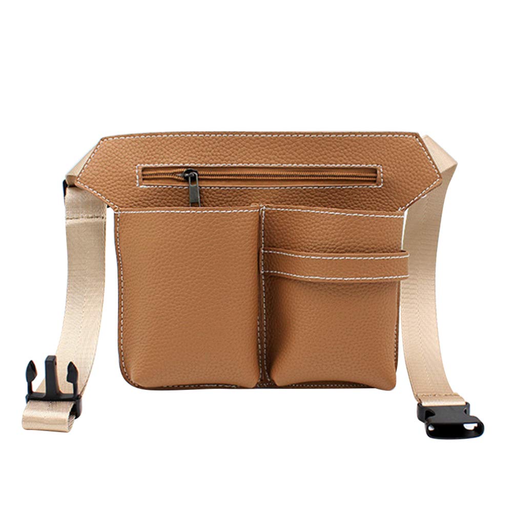 Lurrose 1pc Hair Stylist Waist Bag - Professional Salon Tool Organizer Pouch for Hair Care Equipment, Crossbody Work Belt Bag for Men & Women - Perfect for Salon Stylists, Barbers & Mobile Hairdressers (PU Leather)
