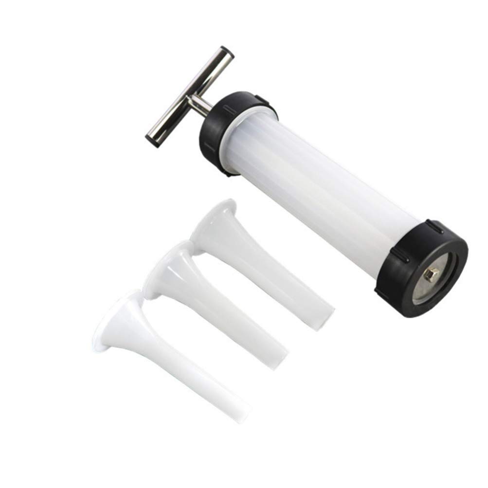 Premium Stainless Steel Sausage Stuffer with PP Tube - Commercial & Home Use Sausage Maker for Kitchen, BBQ, Camping & Food Prep