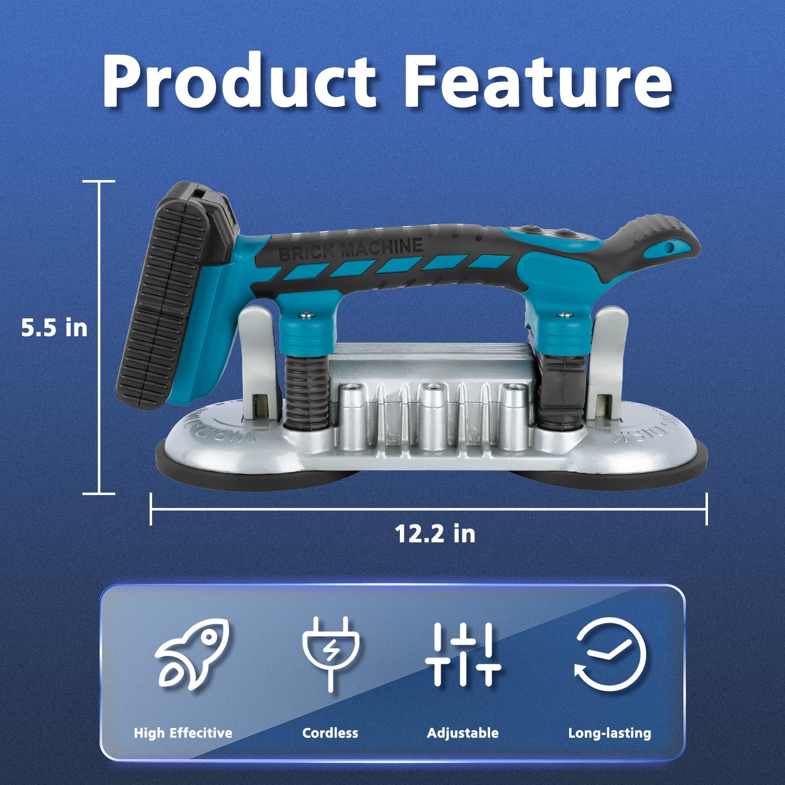 SOKO Tile Vibrator Tool - 6 Speed Adjustable Vibration Machine with Double Suction Cups for Perfect Tile Installation | Professional Floor & Wall Tile Leveling Tool for Home Renovation & Construction Projects