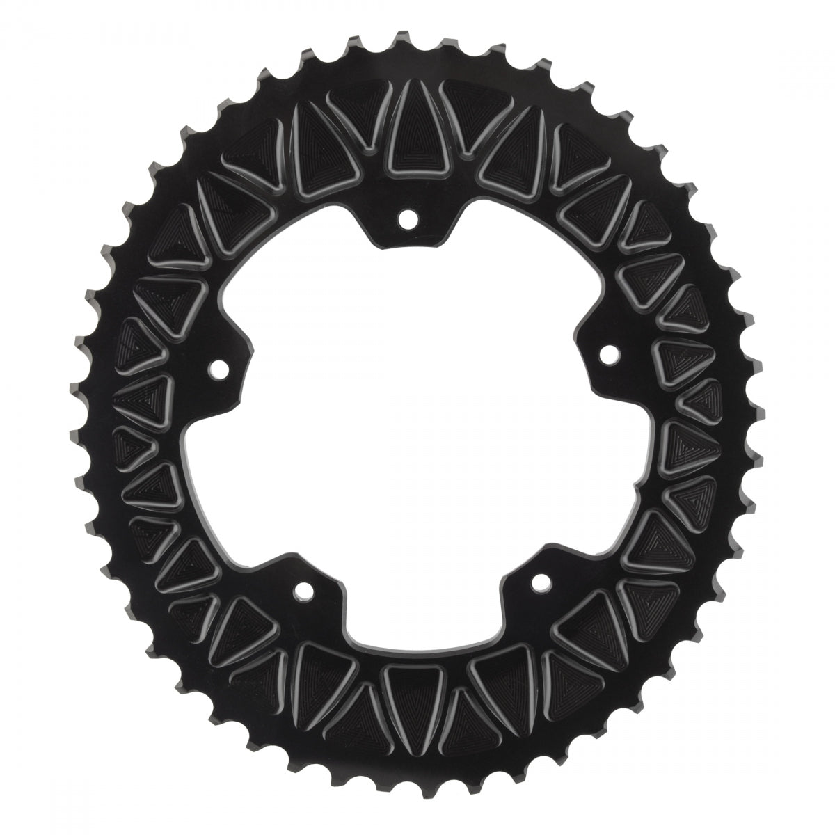 Premium 48T 110 BCD 11-Speed Alloy Oval Chainring by absoluteBLACK - Durable Sub-Compact Bike Chainring for Road & Gravel Bikes - Perfect for Climbing & High-Performance Cycling