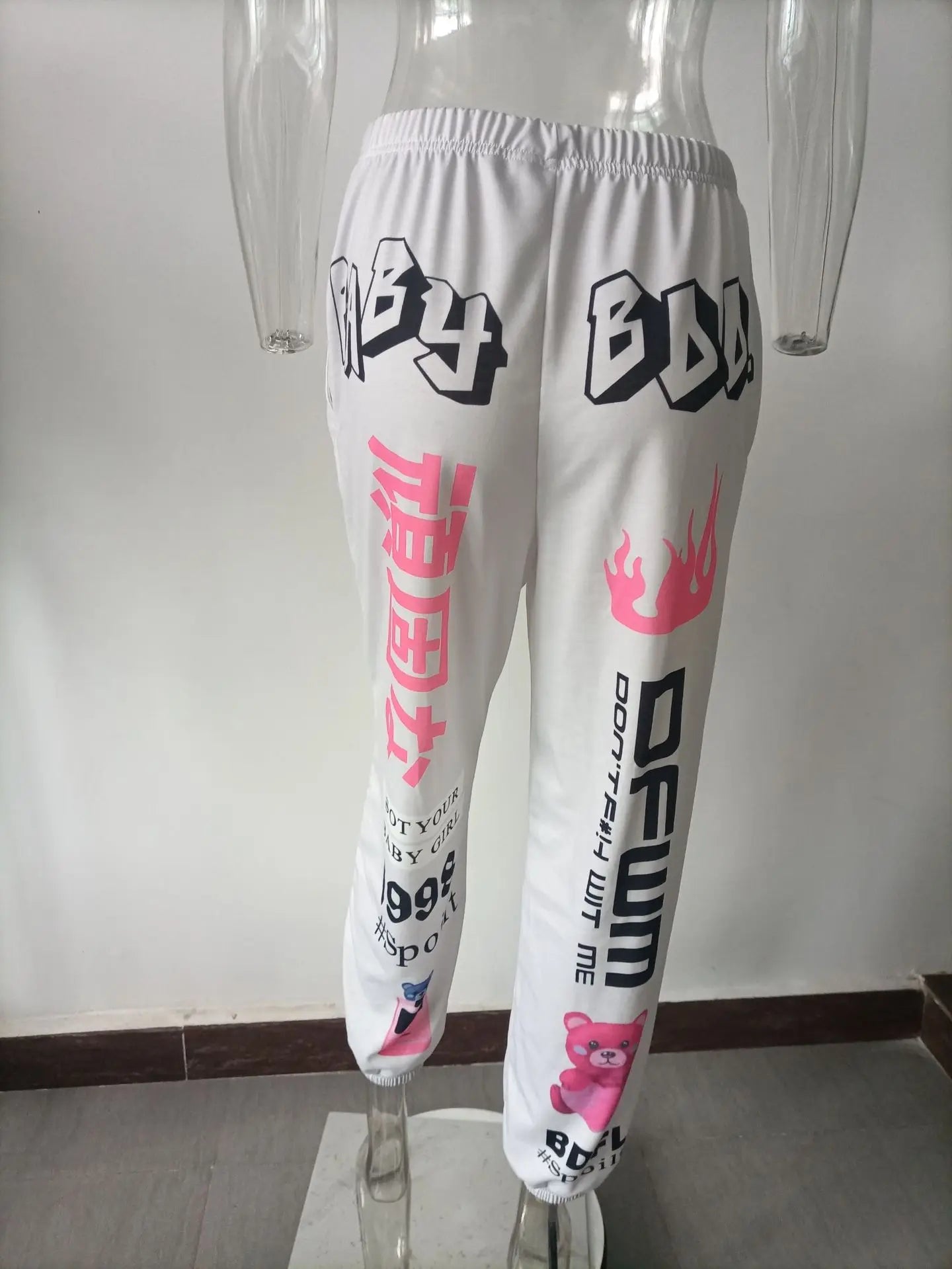 Women's Fashion Elastic Waist Printed Harem Pants - Casual Joggers & Sweatpants for Yoga, Lounge & Streetwear | Comfortable Workout & Leisure Pants