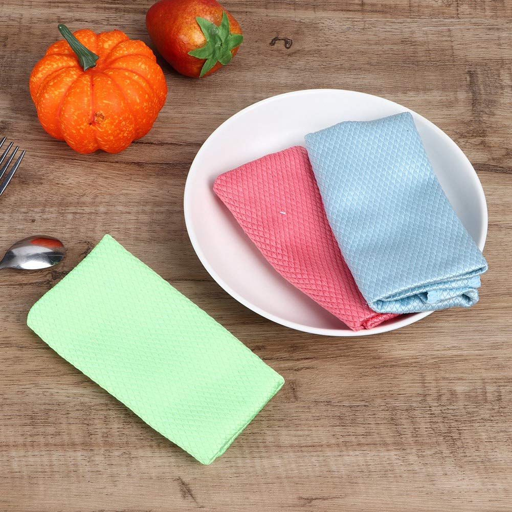 Durable Dish Washing Cloths 3pcs - Kitchen Cleaning Towels for Home Use
