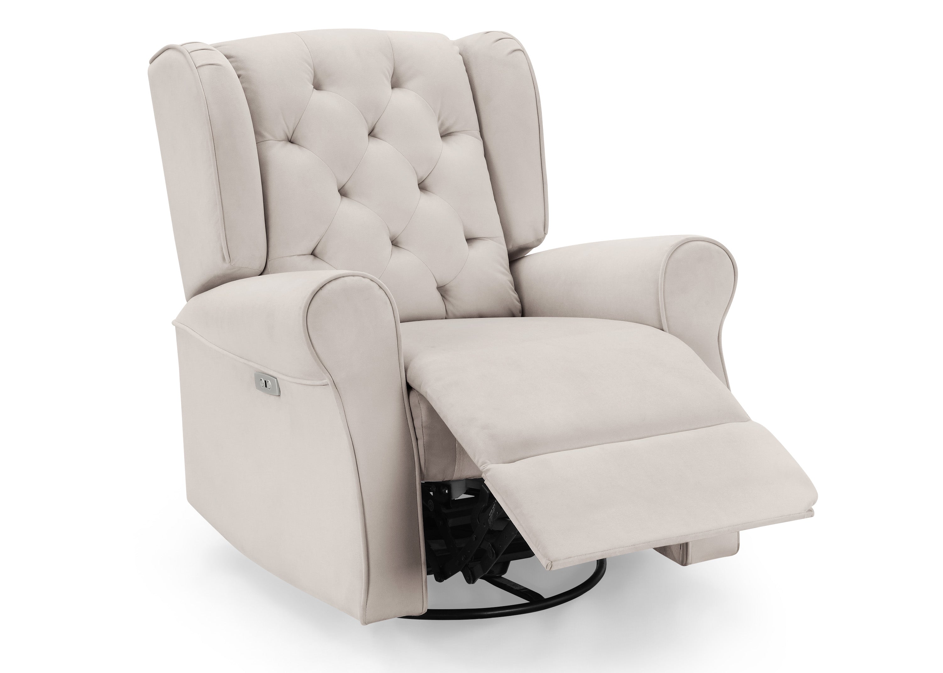 LiveSmart Performance Fabric Power Recliner Swivel Glider Chair with USB Port - Electric Massage Lift Chair for Living Room, Bedroom & Home Theater Comfort
