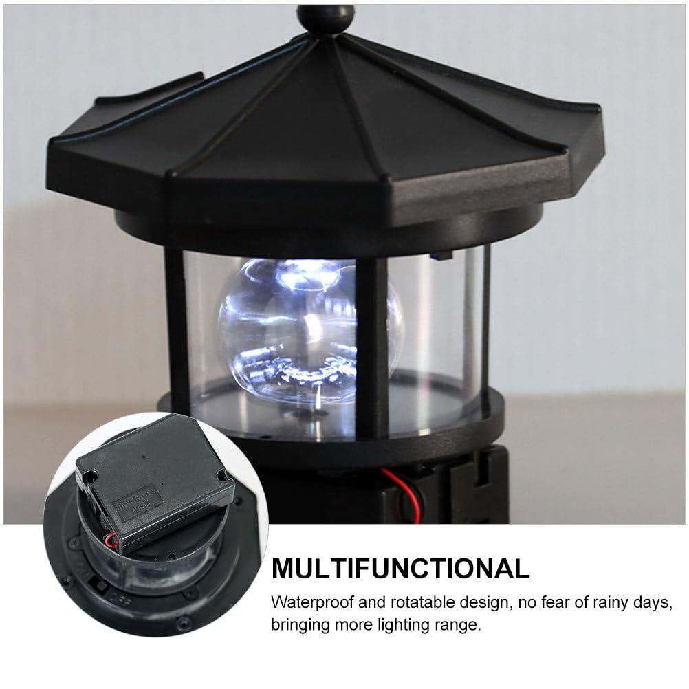 Rotatable LED Solar Lighthouse Lights - Waterproof Outdoor Solar Walkway & Garden Lights for Yard Decor - Perfect for Pathways, Lawns, and Outdoor Landscaping