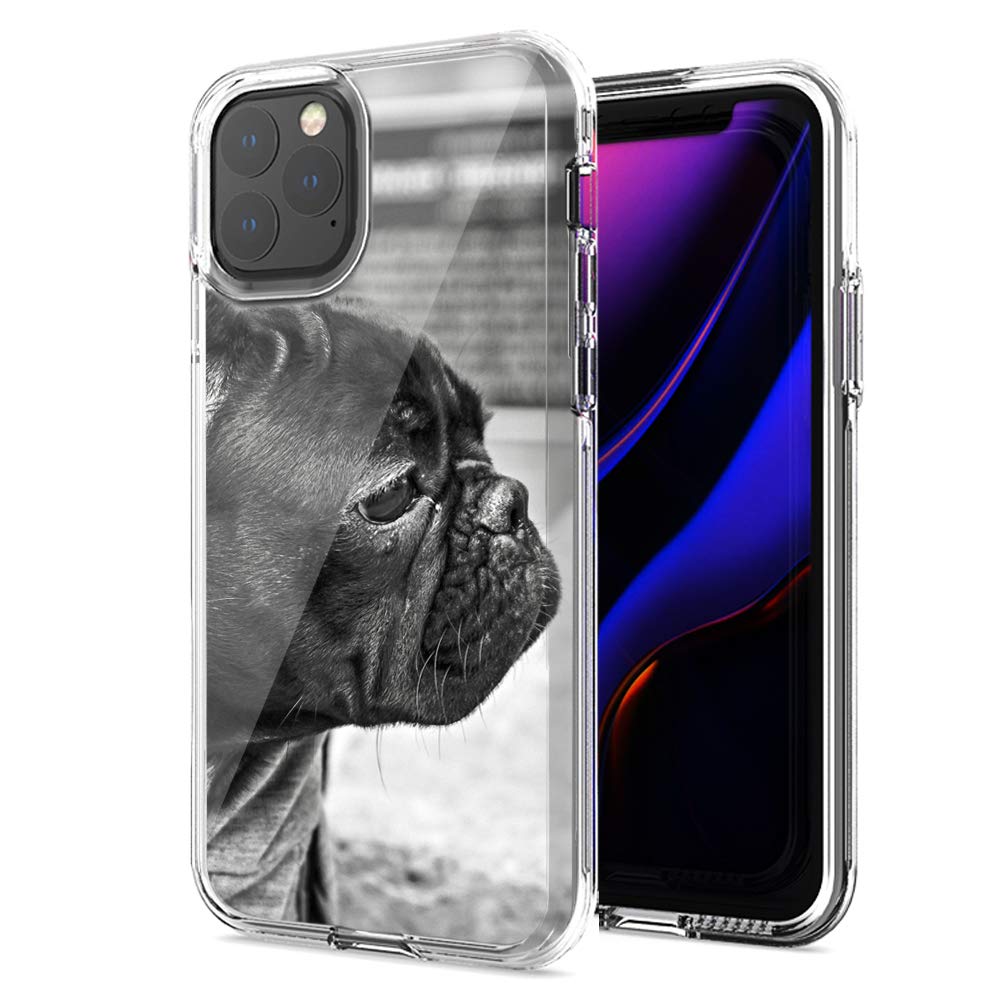 French Bulldog Design Double Layer Protective Case for Apple iPhone 12 Pro/iPhone 12 - Cute & Durable Phone Cover for Everyday Use, Work, and Travel