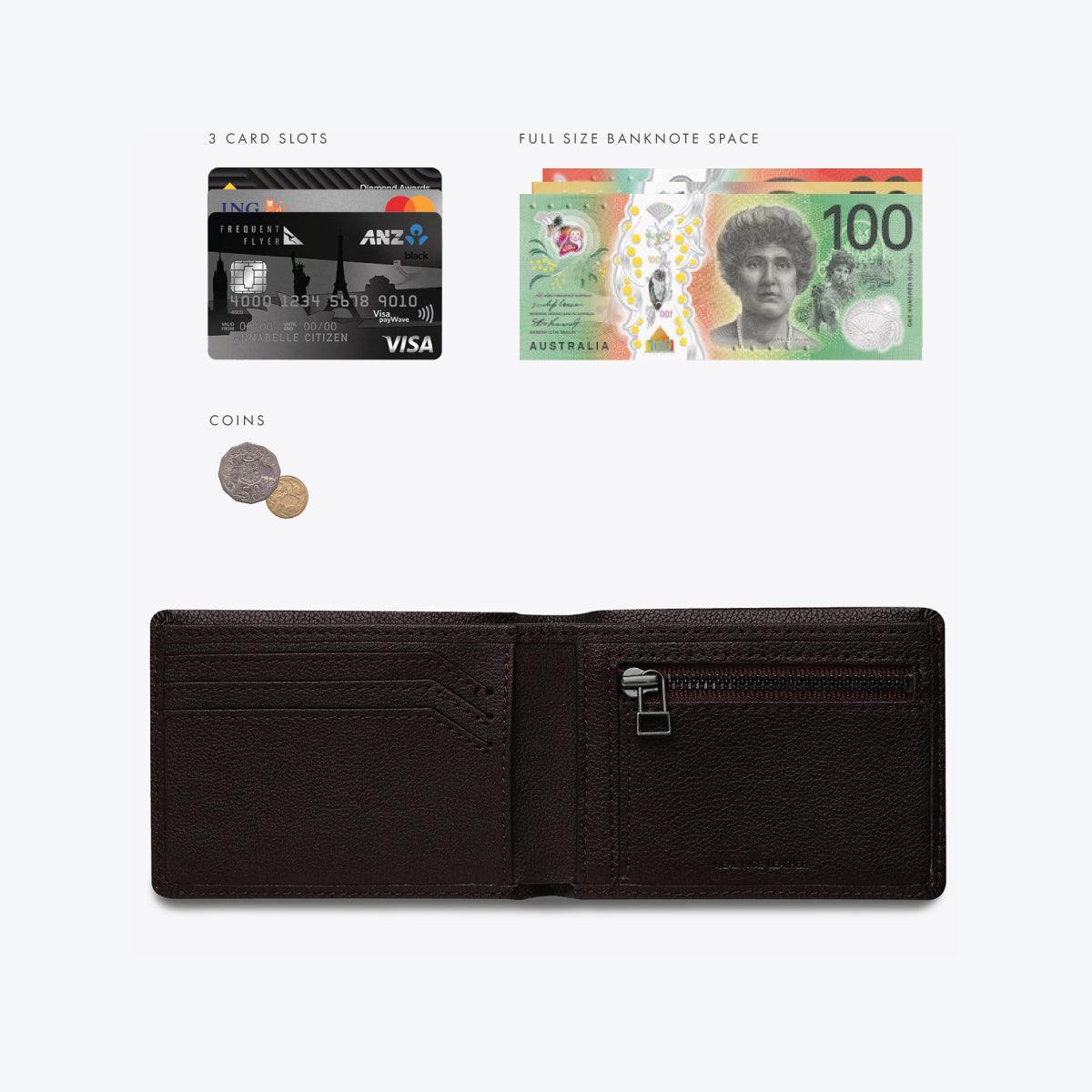 Otis Wallet - Premium Chocolate Brown Leather Wallet for Men | Slim RFID Blocking Bifold Wallet | Perfect for Everyday Use, Travel & Business