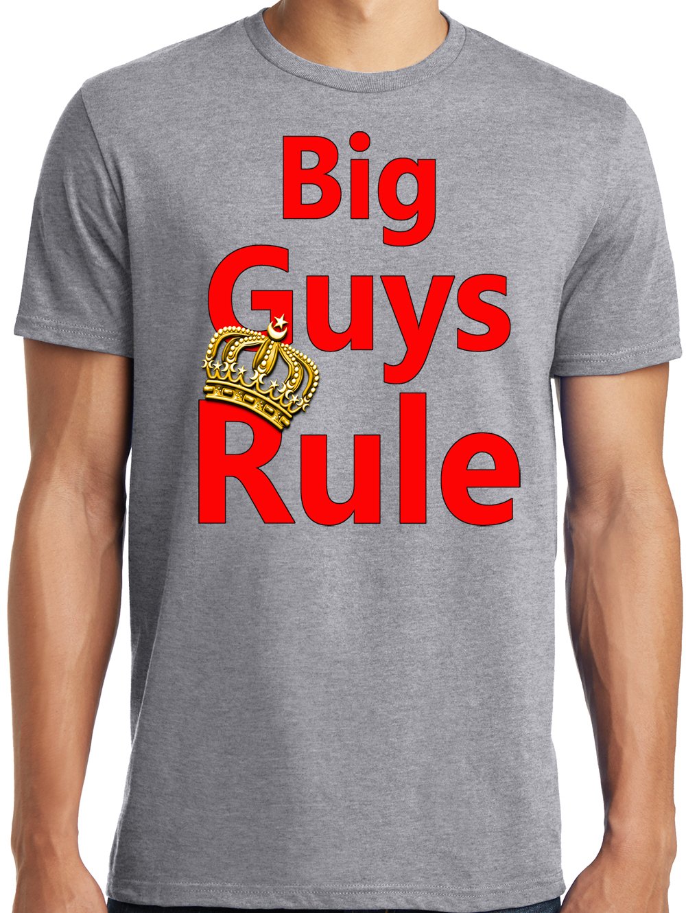 Big and Tall T-Shirt for Men - Comfortable & Stylish Big Guys Rule Graphic Tee - Perfect for Casual Wear, Gym, and Everyday Outfits