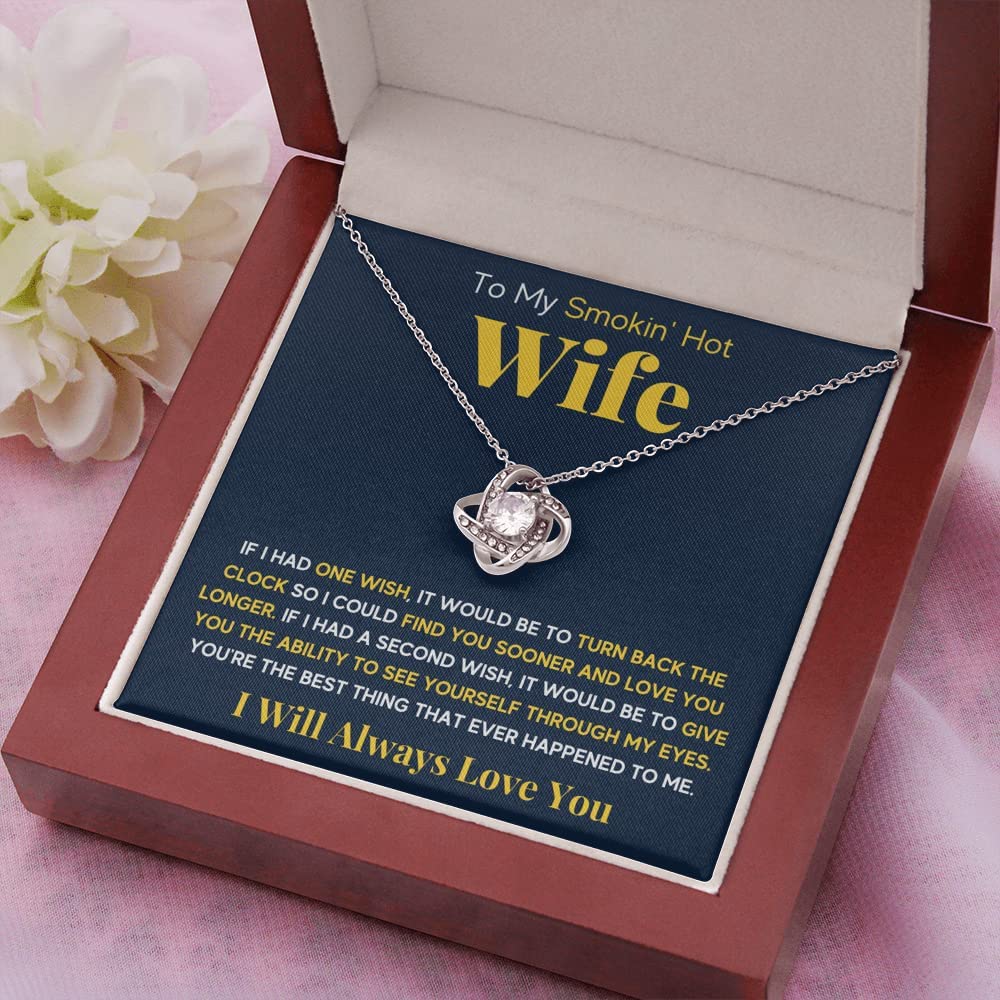 Personalized Romantic Jewelry Necklace for Wife - Custom Engraved Pendant with Jewelry Box, Perfect Birthday Gift from Husband, Valentine's Day Present for Her - Ideal for Anniversaries, Weddings & Special Occasions