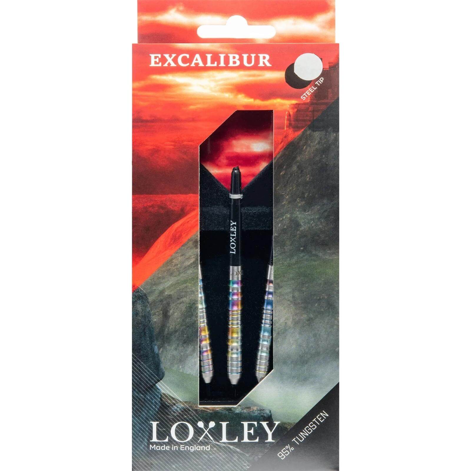 Excalibur Darts Steel Tip 95% Tungsten Professional Darts Set 22g 24g - Perfect for Tournament Play & Home Practice