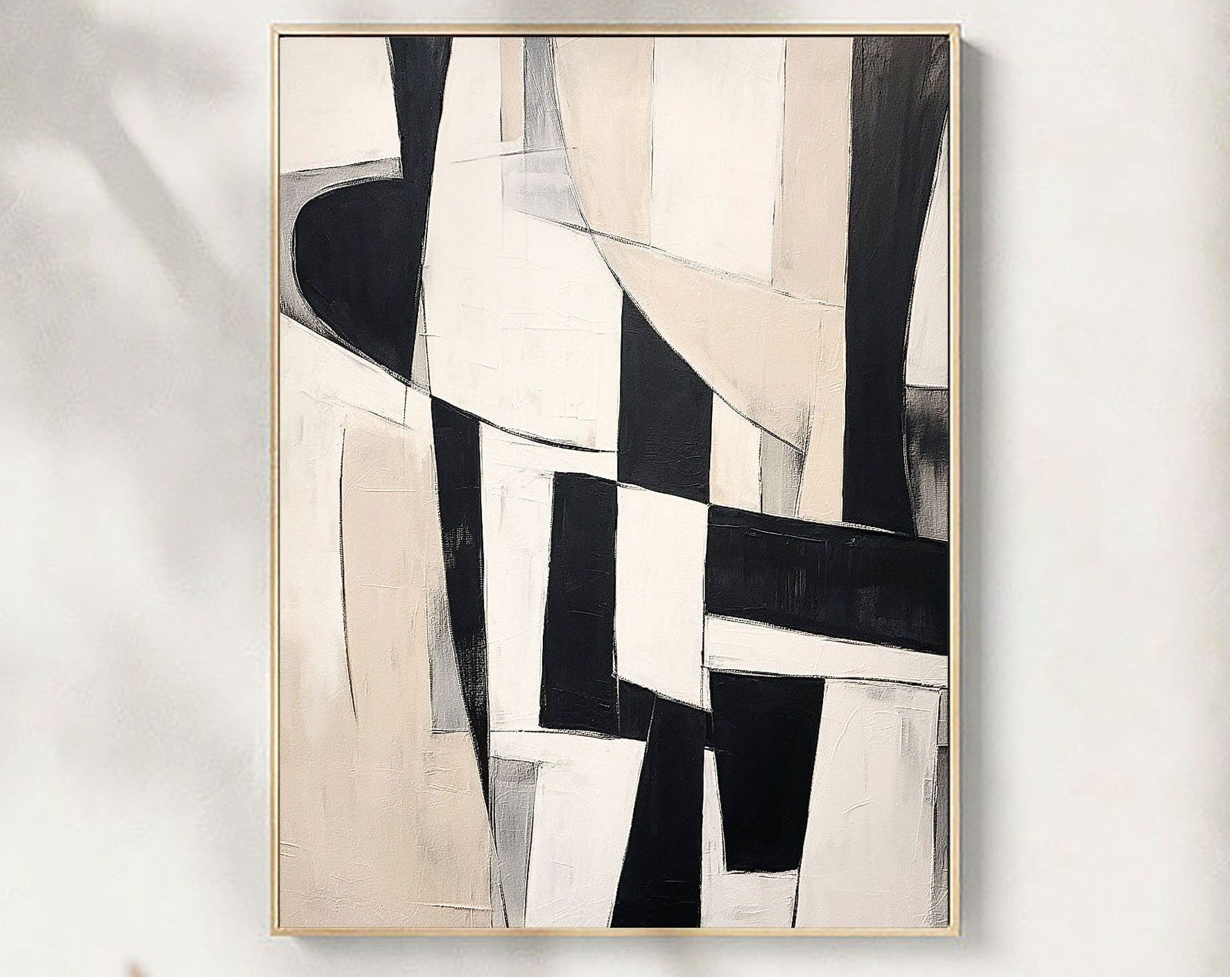 Beige & Brown Abstract Wall Art Print #BB013 - Modern Home Decor for Living Room, Bedroom & Office