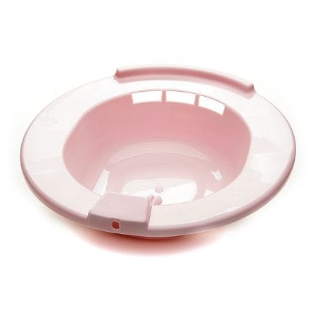 Carex Sitz Bath for Hemorrhoid Relief - Universal Fit for Standard Toilets - Postpartum & Post-Surgery Recovery - BPA-Free Portable Basin for Pain Relief & Hygiene Care