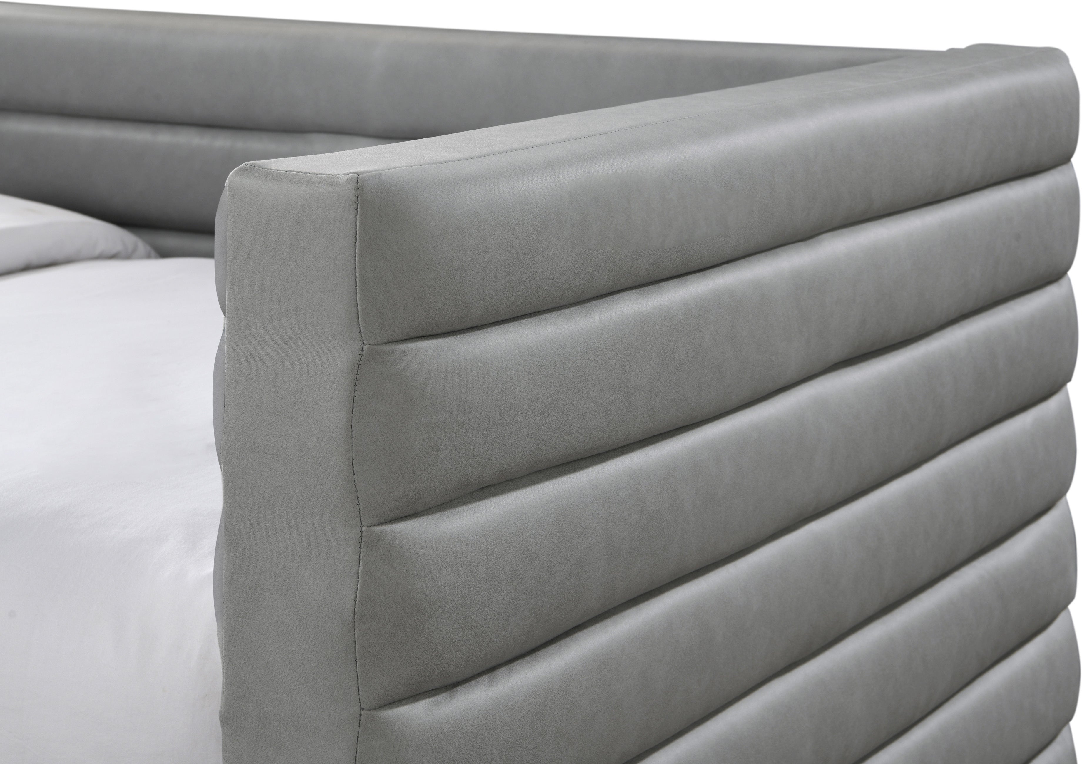 Beverly Vegan Leather Daybed - Modern Faux Leather Sofa Bed for Living Room, Guest Room & Small Spaces | Comfortable Sleeper Couch with Premium PU Leather