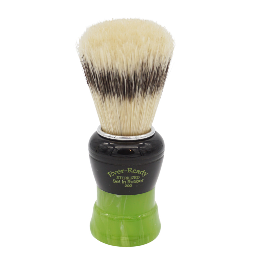 Premium 24mm Semogue Striped Boar & Black/Green Ever Ready 200 Shaving Brush - Heritage Collection for Wet Shaving & Grooming Rituals