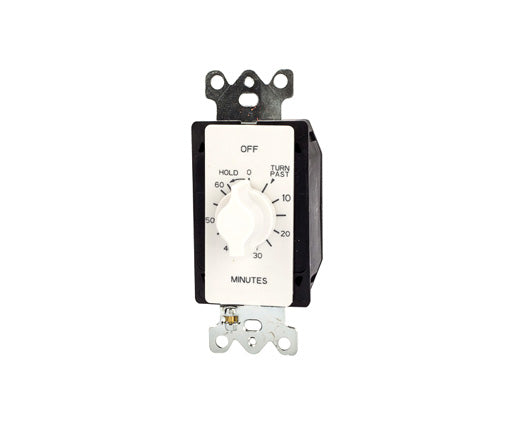 Mechanical Auto OFF Spring Wound In-Wall Timer - Perfect for Bathroom Fans, Lights & Appliances