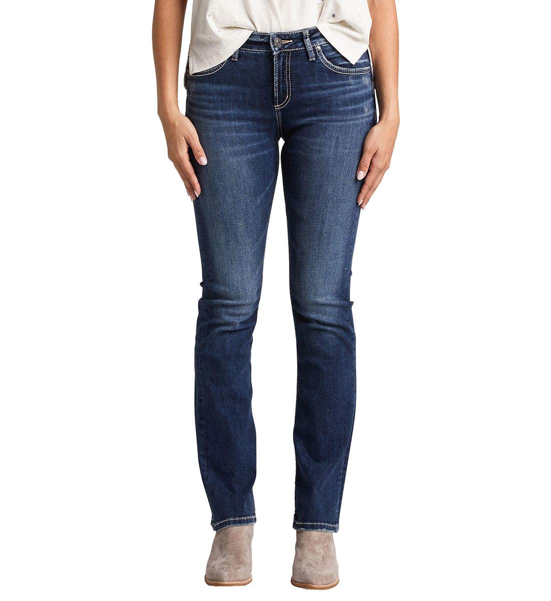 Silver Jeans Co. Women's Avery High Rise Slim Bootcut Jeans - Stretch Denim Pants for Casual Wear & Night Out | Perfect for Work, Date Night & Everyday Style