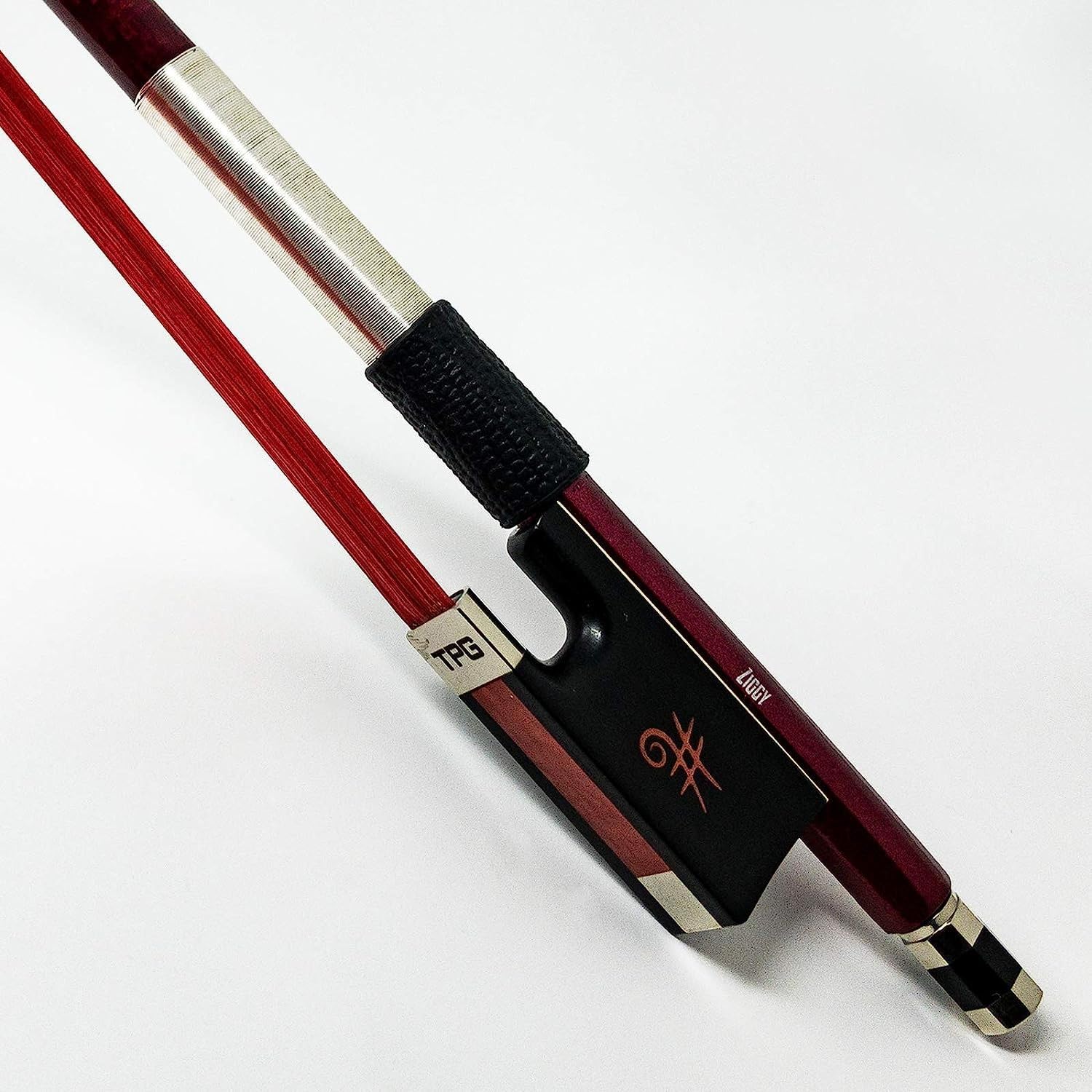 Premium Carbon Fiber Cello Bow with Ebony Frog & Horsehair - 1/2 Size (Ziggy Model) | Ideal for Professional Musicians, Students & Performances