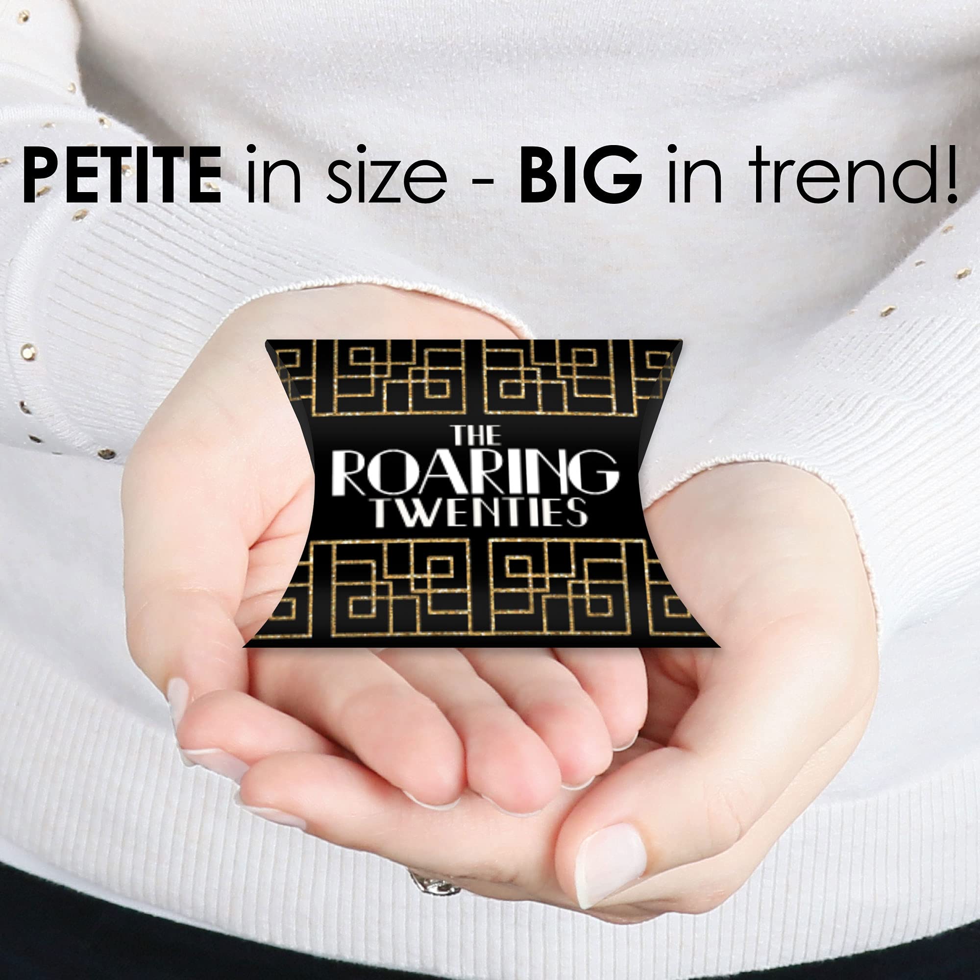 Roaring 20s Gift Boxes - 1920s Art Deco Jazz Party Favors (Set of 20) for Weddings & Events