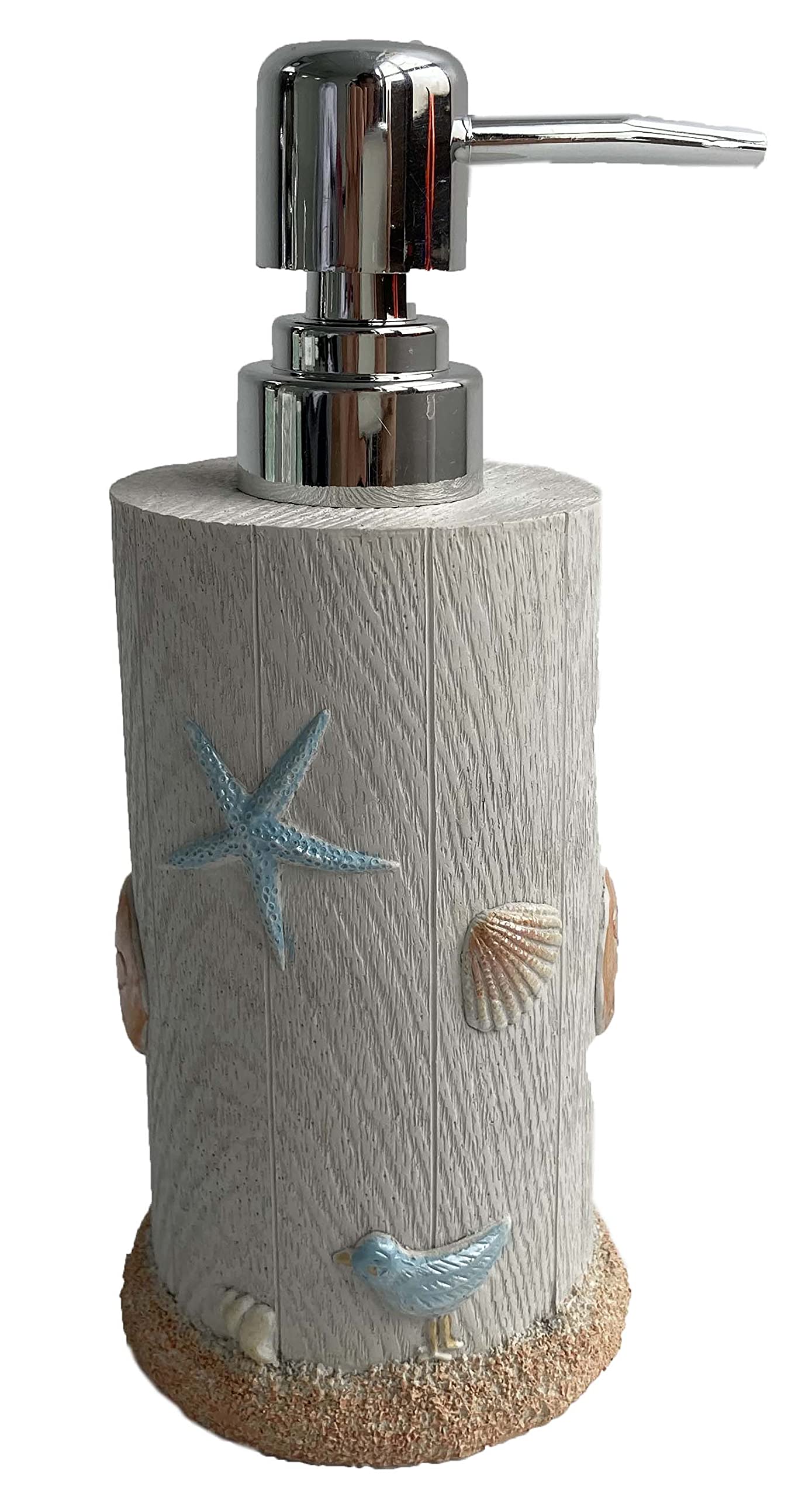 Modern Bathroom Accessories Set - Elegant Soap Dispenser & Lotion Pump with Ocean Star Design for Shower, Bathtub & Vanity Décor | Sweet Home Collection | Contemporary Waterproof Bathroom Decor