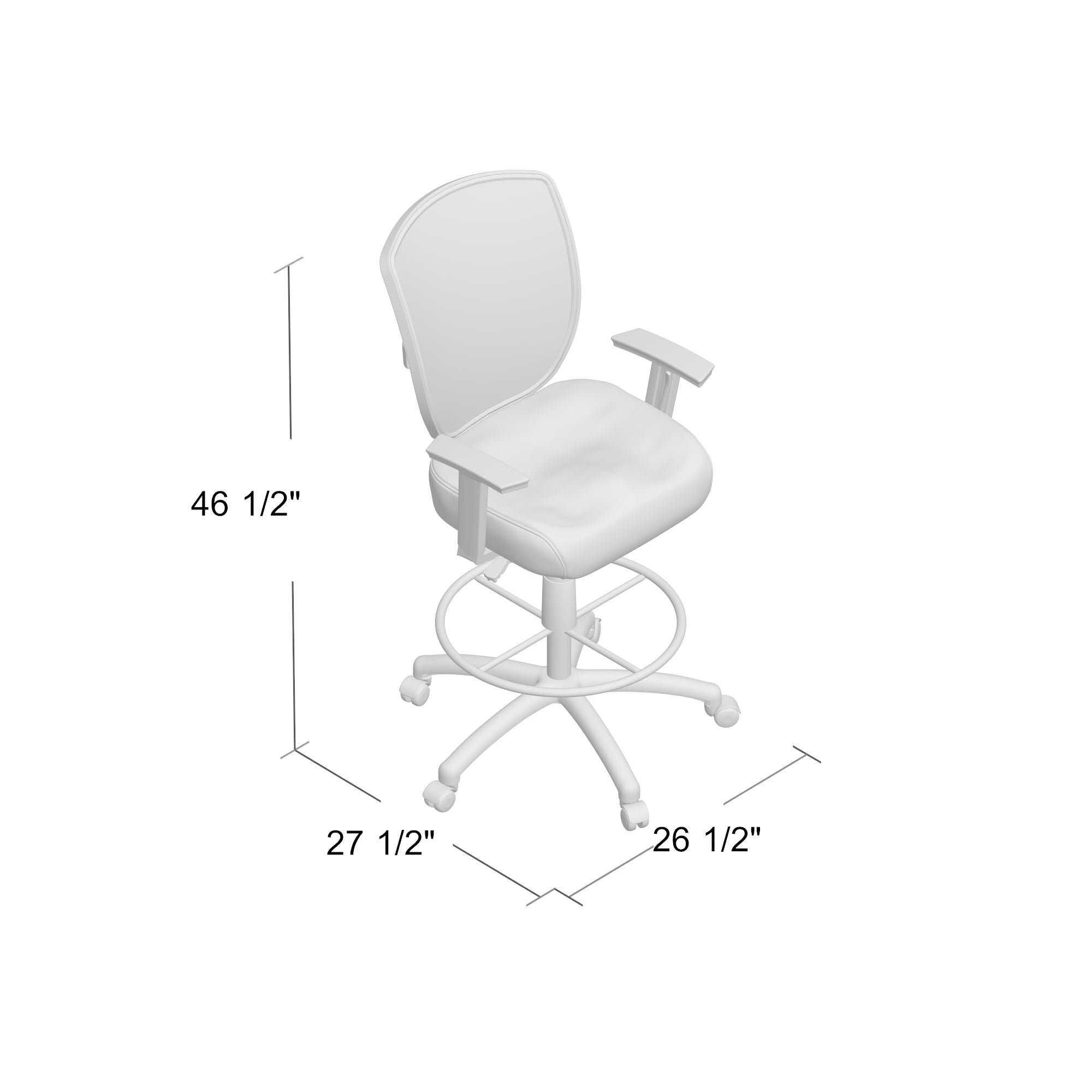 Boss Contract Mesh Drafting Stool B16021 - Adjustable Height Ergonomic Office Chair for Architects, Designers & Artists - Perfect for Drafting Tables, Studios & Home Offices