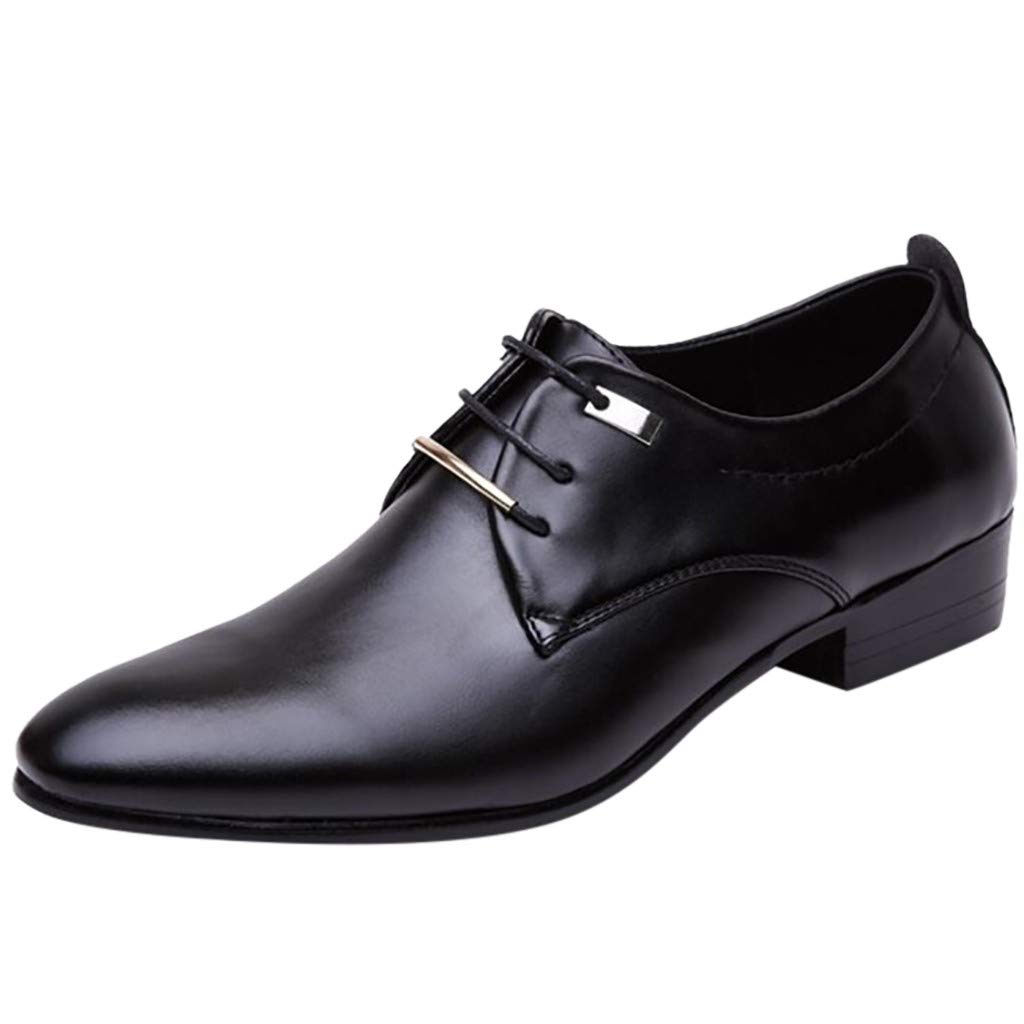 Men's Classic Wingtip Oxford Dress Shoes - Formal Business Leather Shoes for Wedding & Office - Non-Slip Lace-Up Design with Pointed Toe - Perfect for Business Meetings, Weddings & Smart Casual Events