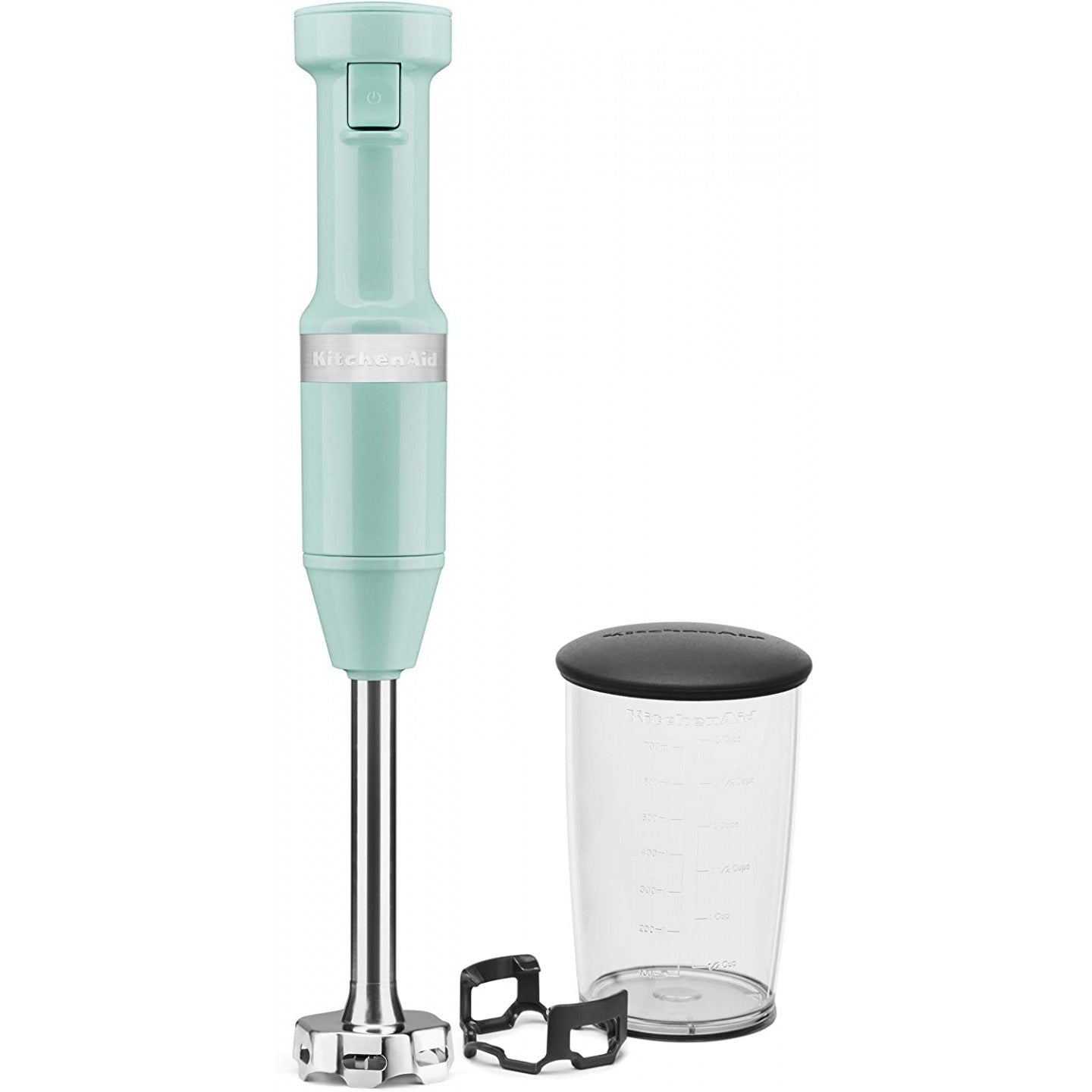 KitchenAid KHBV53IC Variable Speed Corded Hand Blender - 3 Speed Control, 250 Watt Motor, Stainless Steel Blades - Perfect for Smoothies, Soups & Baby Food (Ice Blue)