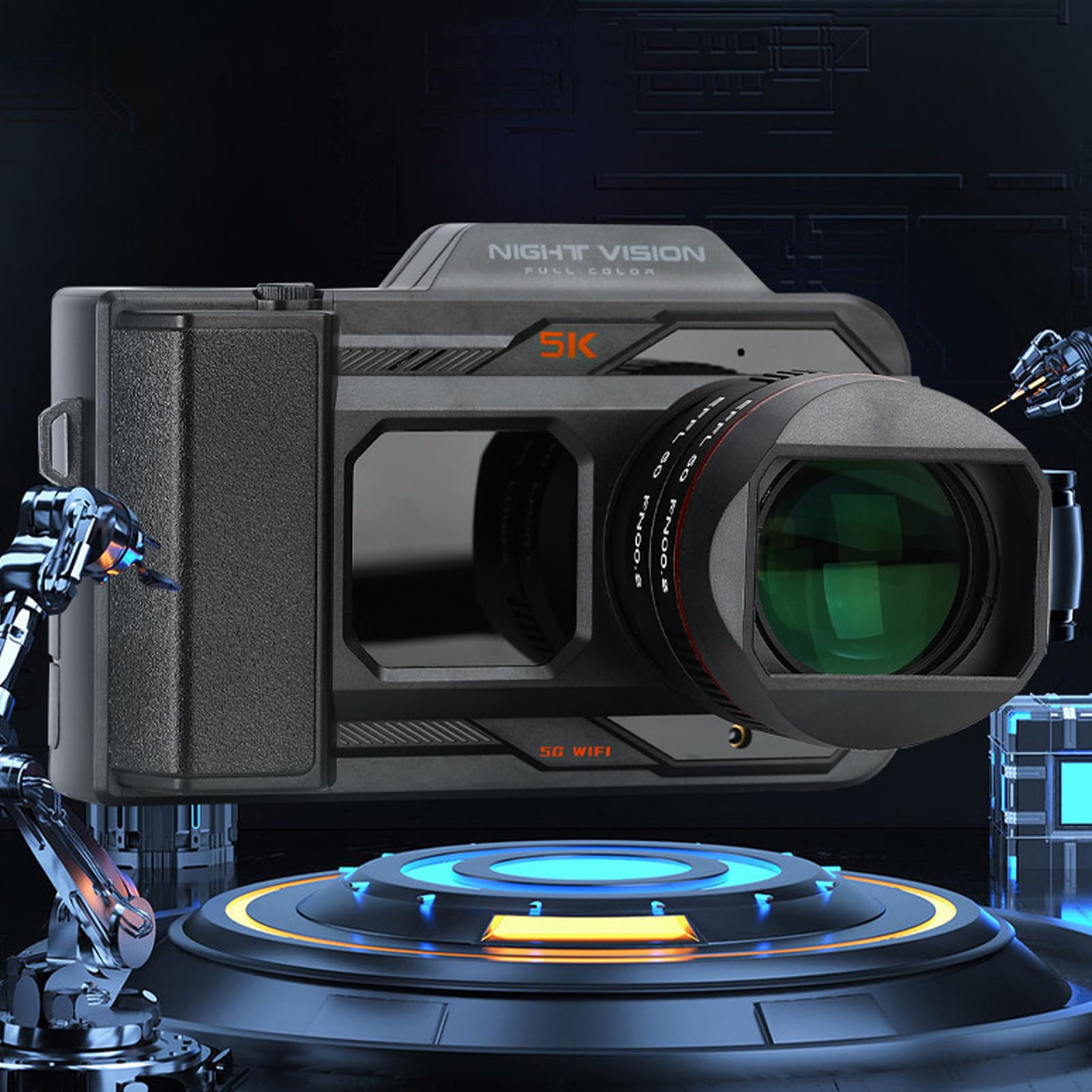 5K Digital Camera with 50MP & 5G WiFi - 4 Inch Touch Screen, 4800mAh Battery - Perfect for Travel Vlogging, YouTube Content Creation & Outdoor Photography