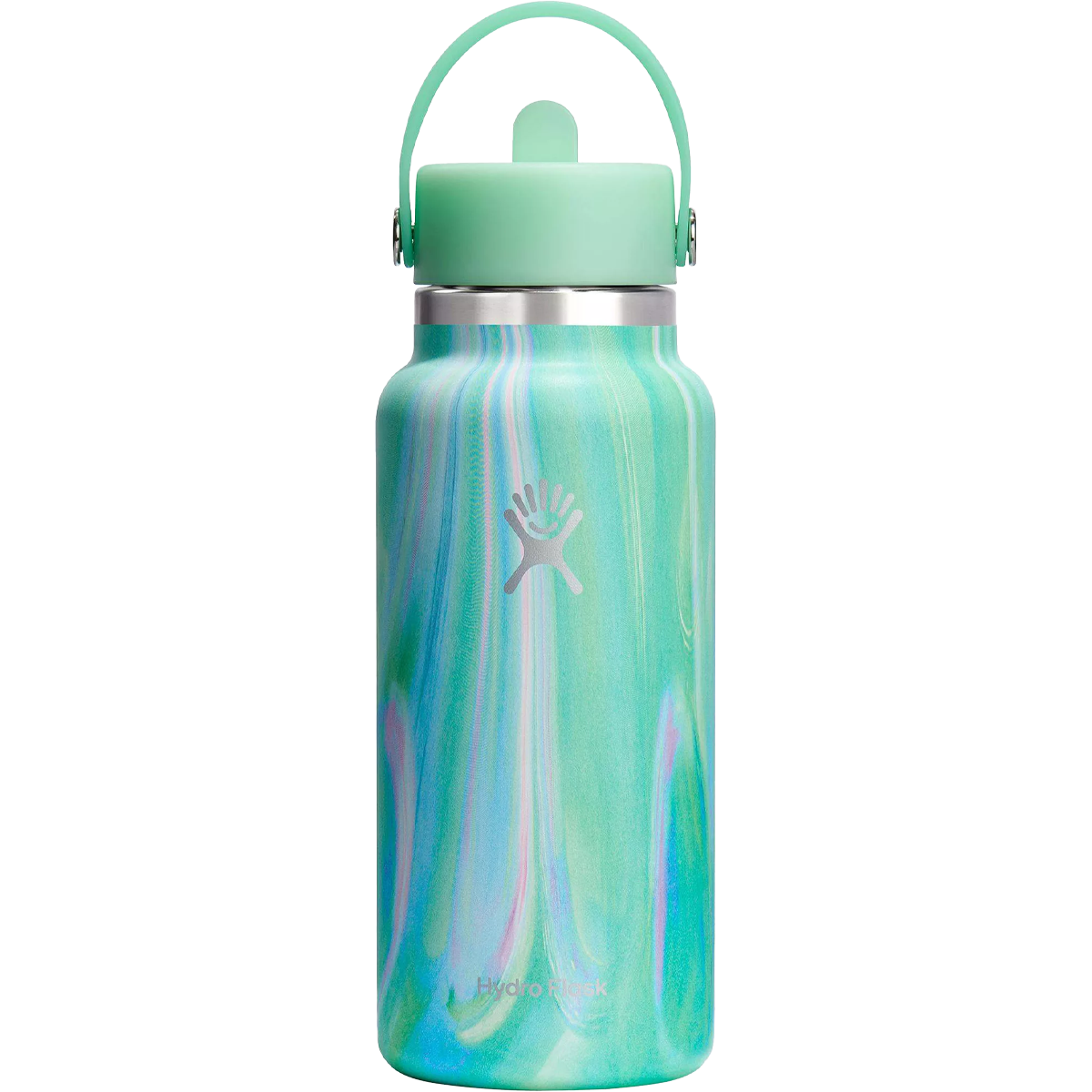 32 oz Wide Mouth Water Bottle with Flex Straw Lid - Leak Proof, BPA Free - Ideal for Gym, Hiking, Travel & Outdoor Activities