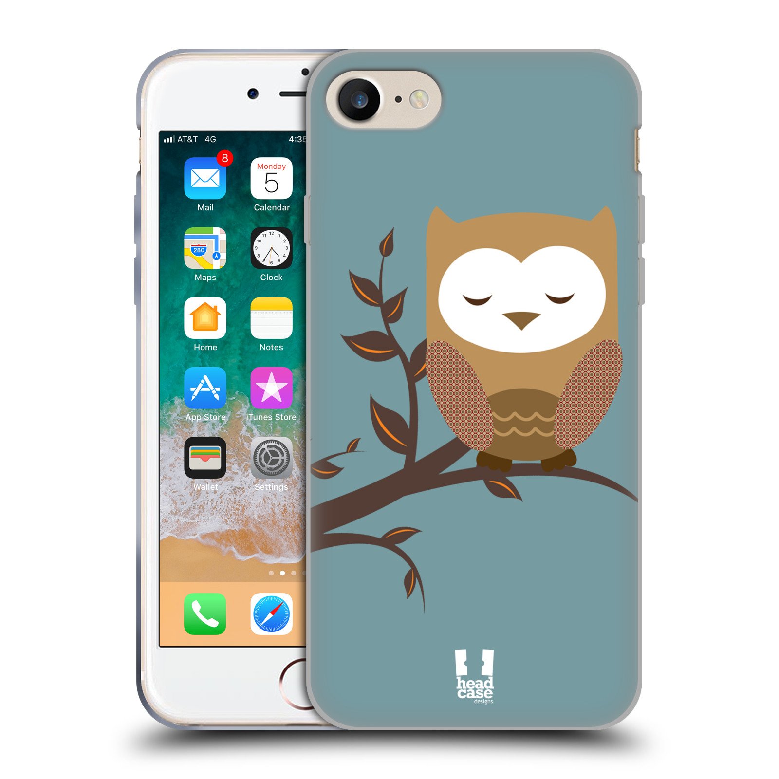 Kawaii Owl Soft Gel Phone Case for Apple iPhone 7/8/SE (2020 & 2022) - Cute Protective Cover with Night Design | Perfect for School, Work & Everyday Use