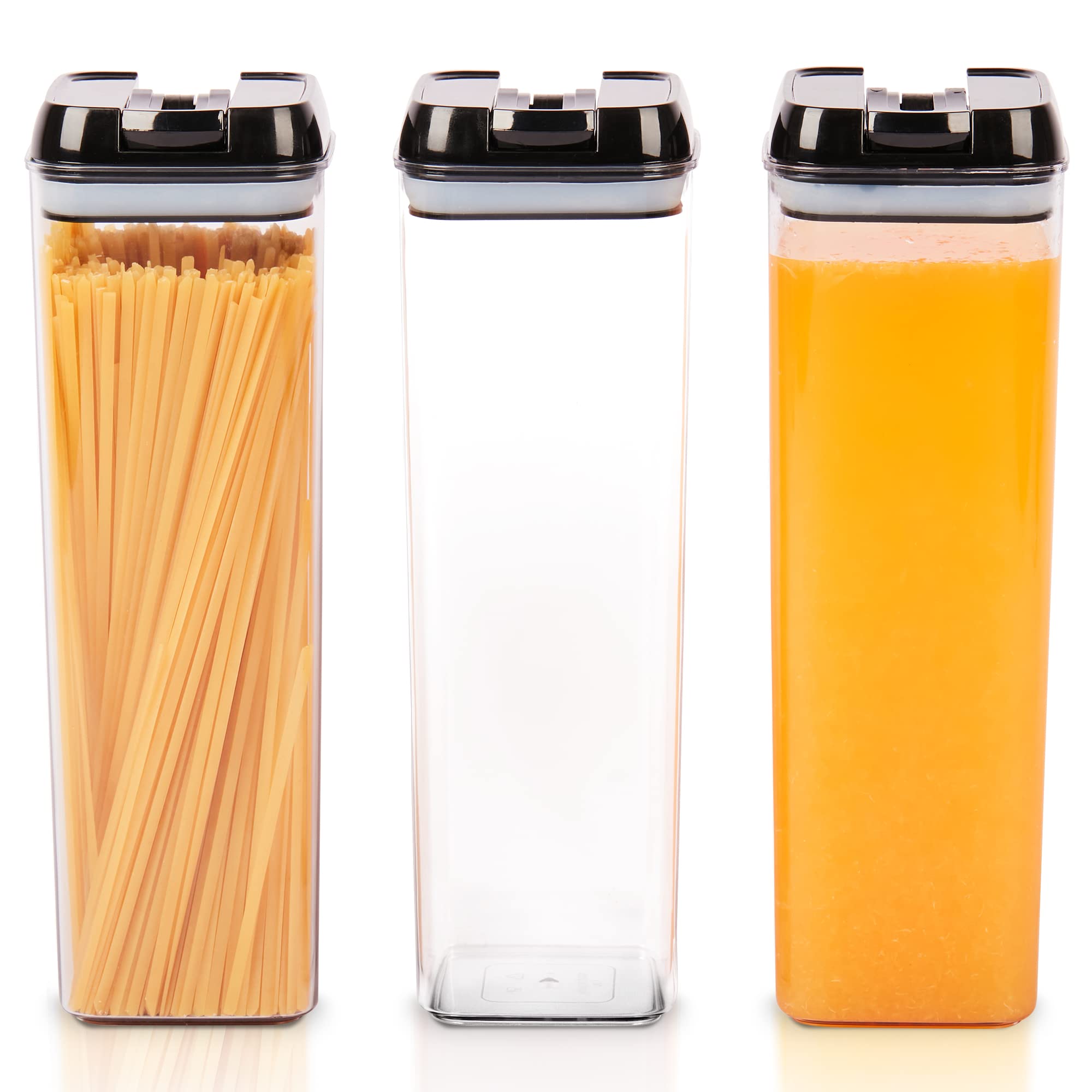**Airtight Food Storage Containers Set of 3 – Durable, BPA-Free Kitchen Pantry Organizers for Flour, Sugar, Cereal & Dry Food – Perfect for Meal Prep, Baking & Keeping Food Fresh**