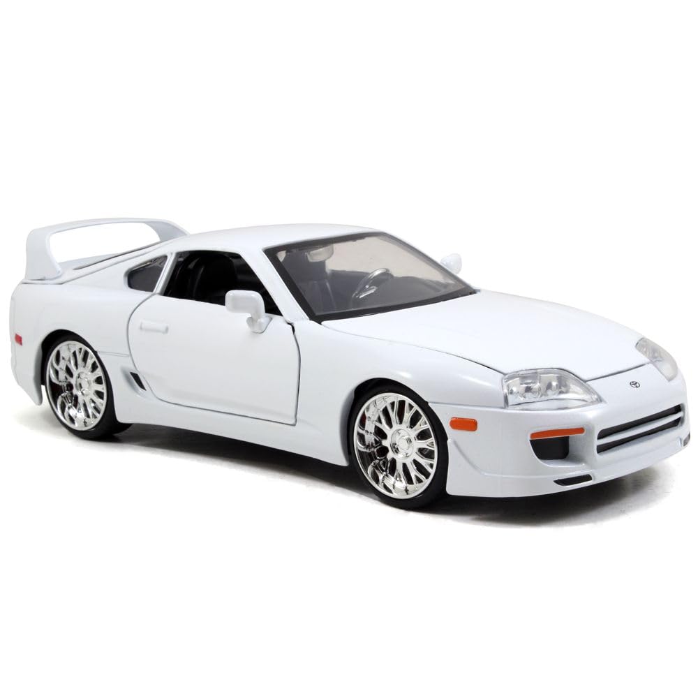 Jada Toys Fast & Furious 1:24 Scale Brian's Toyota Supra Die-cast Model Car - White Collectible Toy for Kids & Adults (97375) | Movie Replica, Gift Idea, Display for Car Enthusiasts