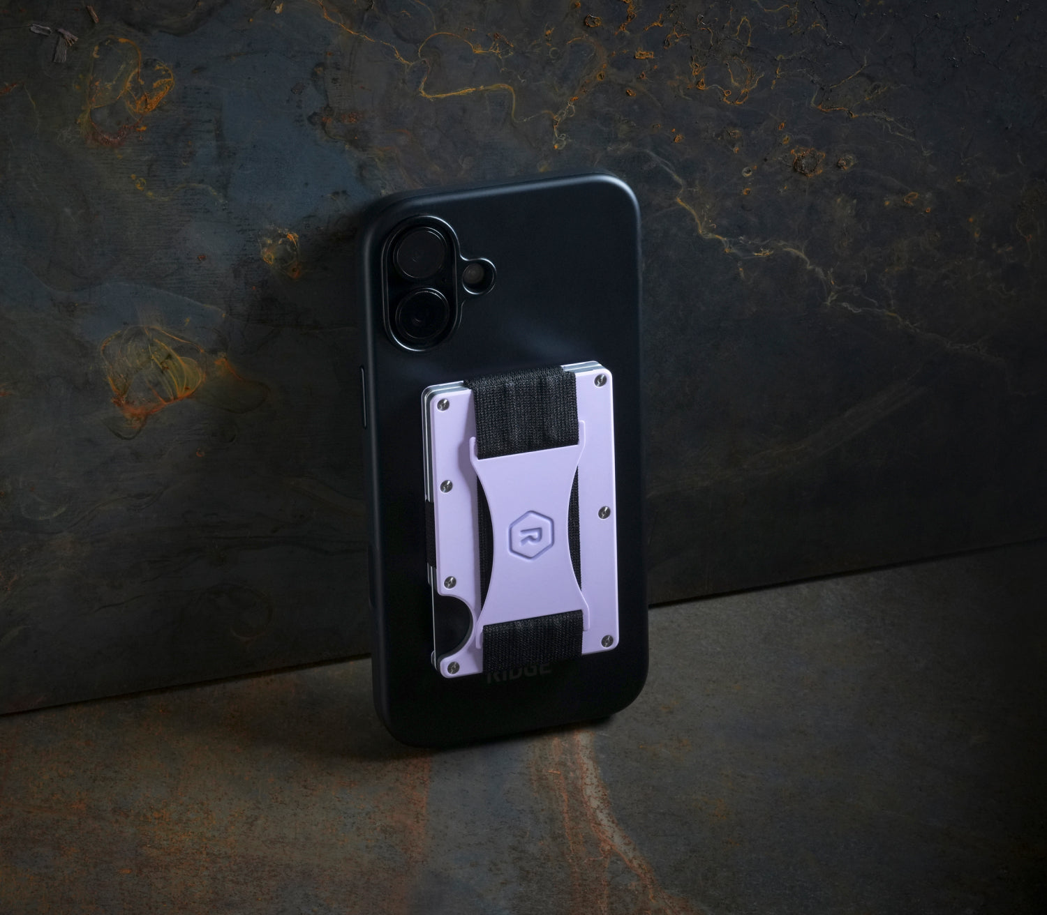 Ridge Wallet for MagSafe - Slim RFID Blocking Minimalist Wallet in Lavender | Perfect for iPhone 12/13/14 Cases, Everyday Carry & Travel Essentials