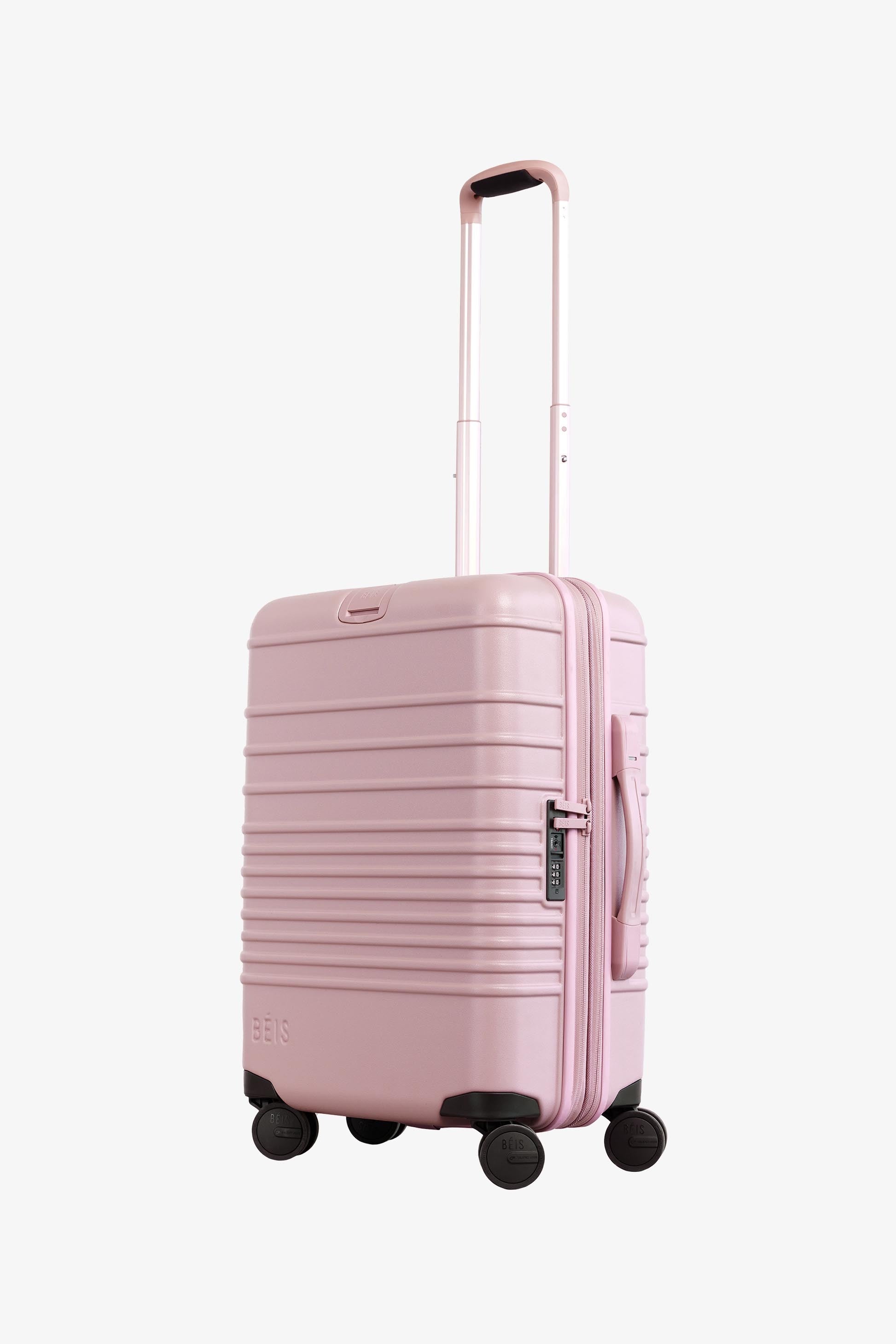 Atlas Pink Carry On Roller Luggage - Lightweight Spinner Suitcase for Travel, Business Trips & Weekend Getaways