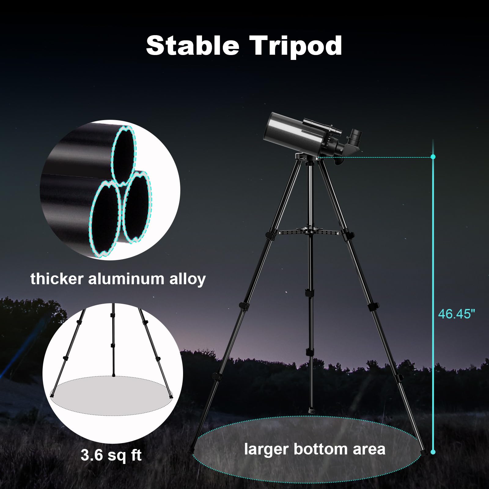 Premium 80mm Maksutov-Cassegrain Telescope for Adults - 850mm Catadioptric Astronomy Telescope with Pro Tripod & Phone Adapter | Portable Travel Telescope for Stargazing, Bird Watching & Astrophotography
