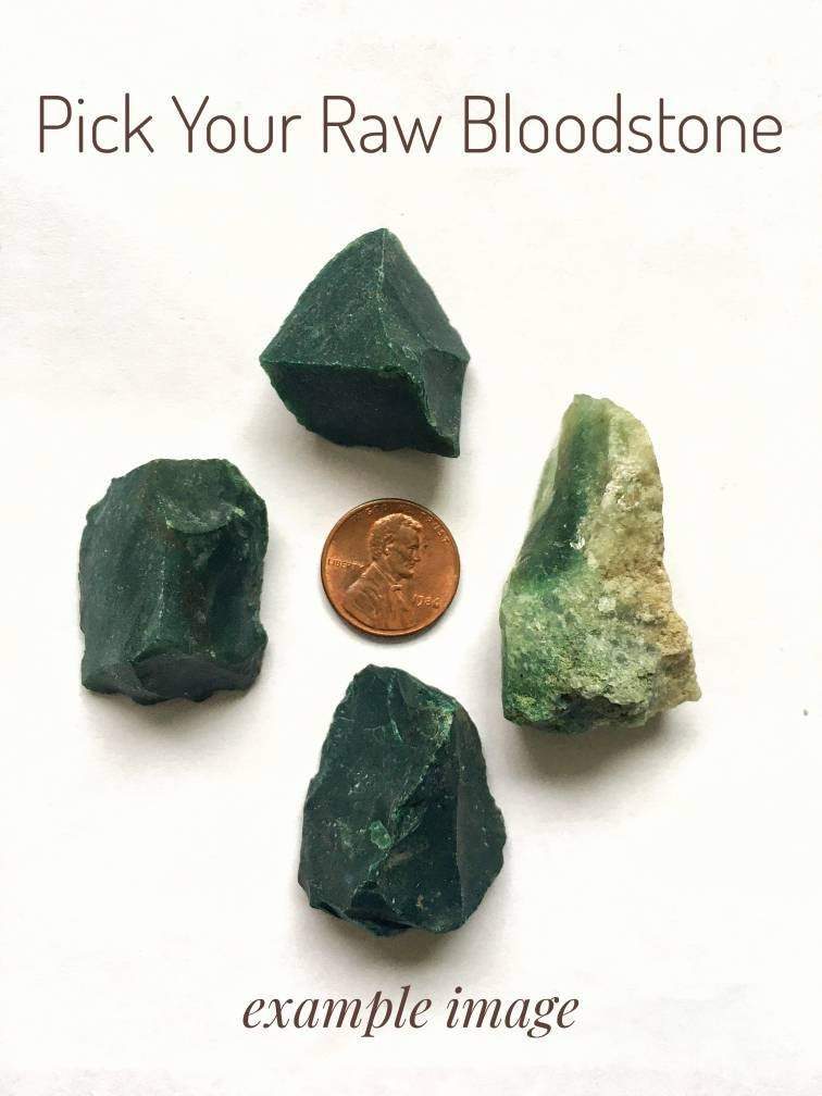 Original Raw Bloodstone Crystal Pendant Necklace - Natural Healing Stone Jewelry for Protection & Vitality | Perfect for Meditation, Energy Work & Spiritual Gifts