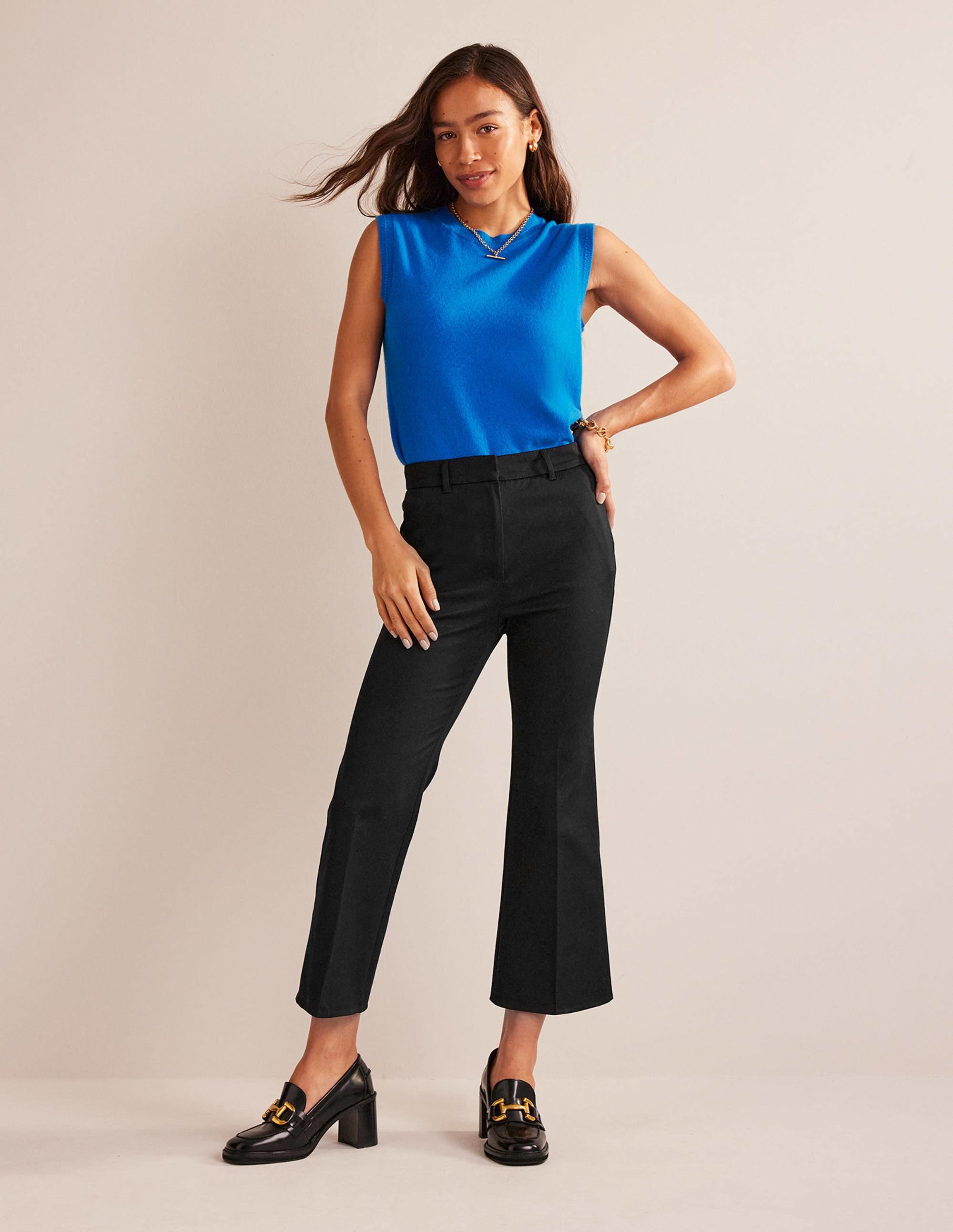 Women's High Waisted Bi-Stretch Flare Pants - Black | Comfortable & Stylish Yoga Pants for Workout, Lounge & Everyday Wear