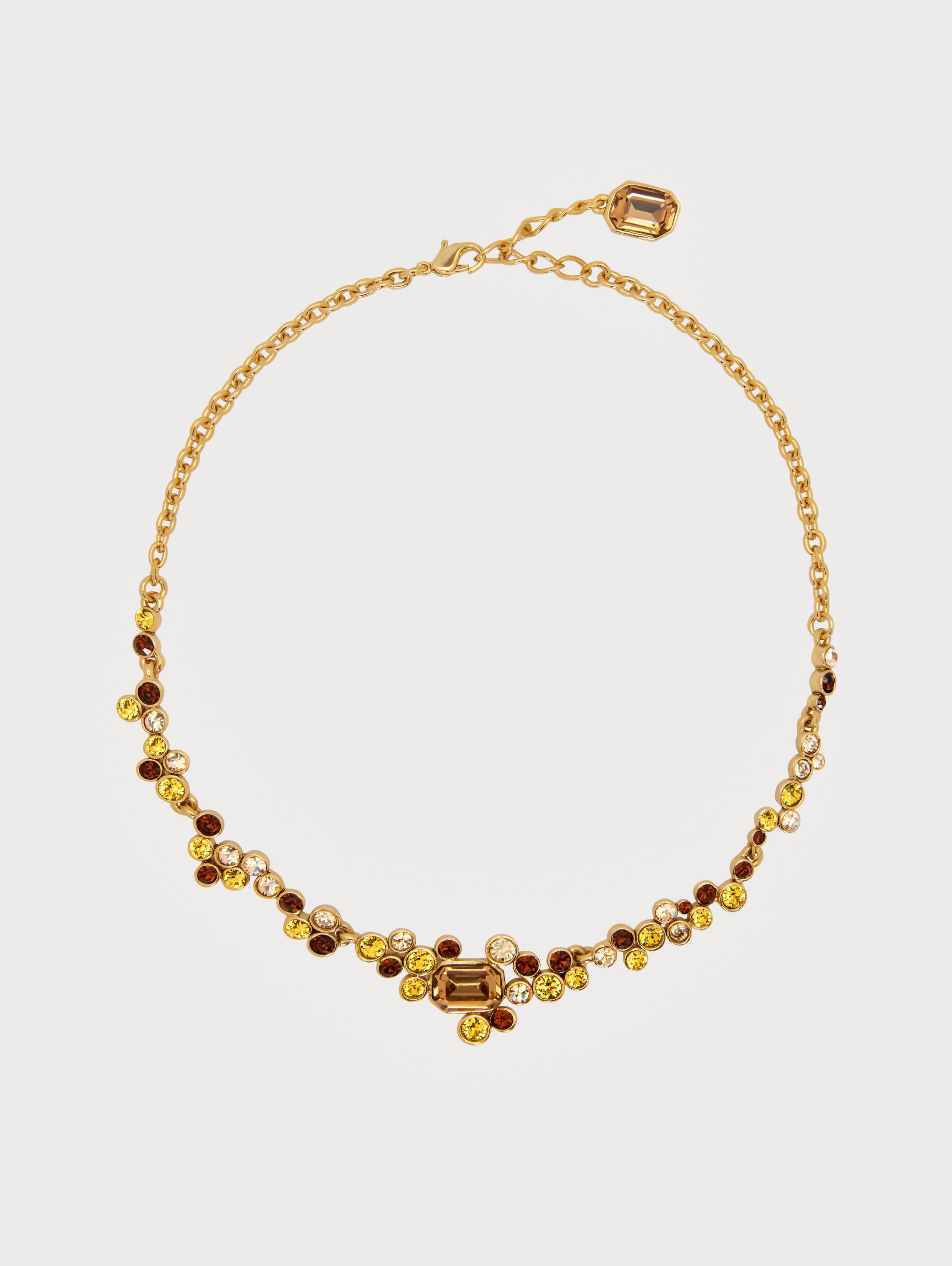 Mixed Crystal Cluster Necklace - Healing Stones Jewelry for Women, Natural Gemstone Pendant with Adjustable Chain, Perfect for Meditation, Yoga & Spiritual Gifts