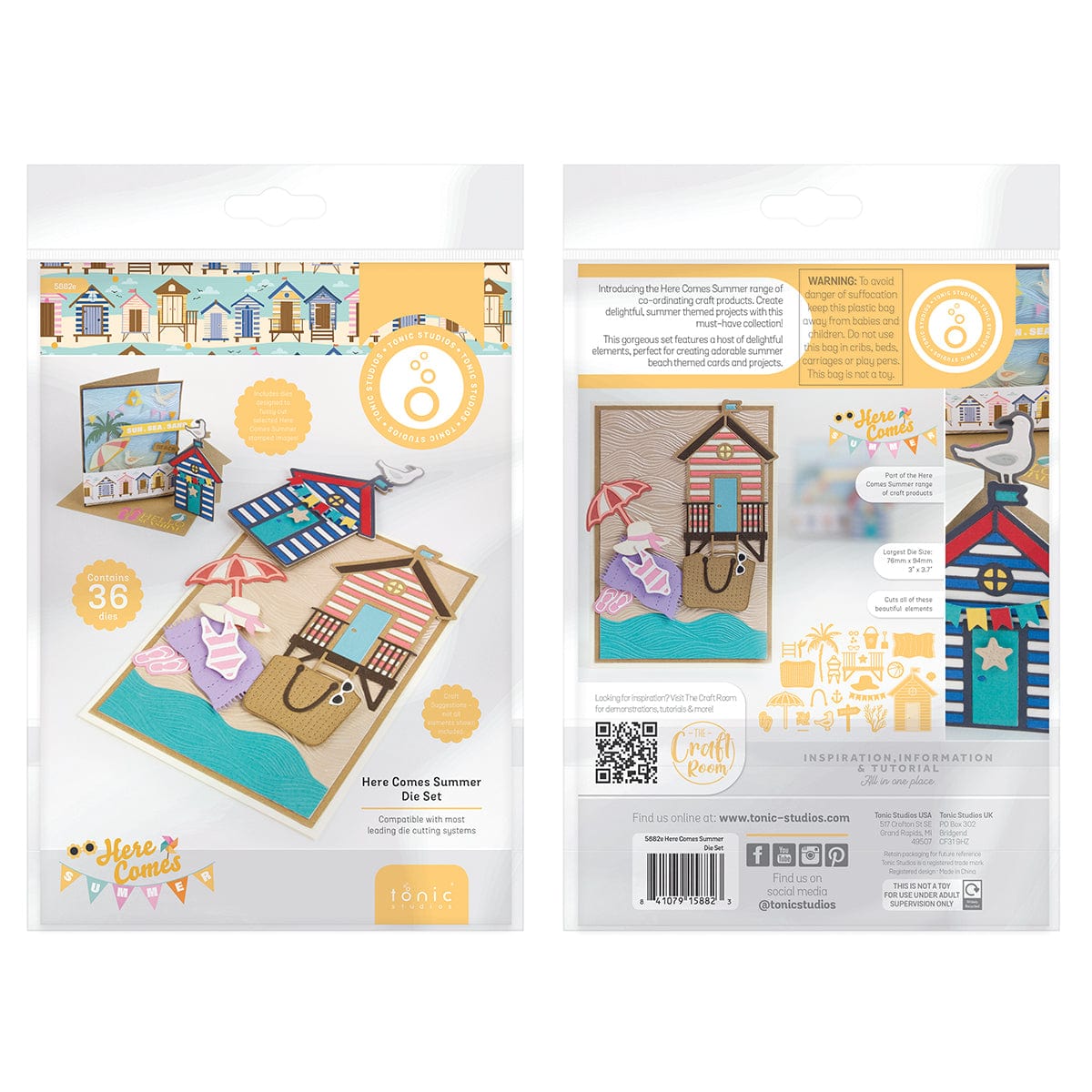 Summer Die Set 5882e - DIY Scrapbooking, Card Making & Crafting for Seasonal Projects
