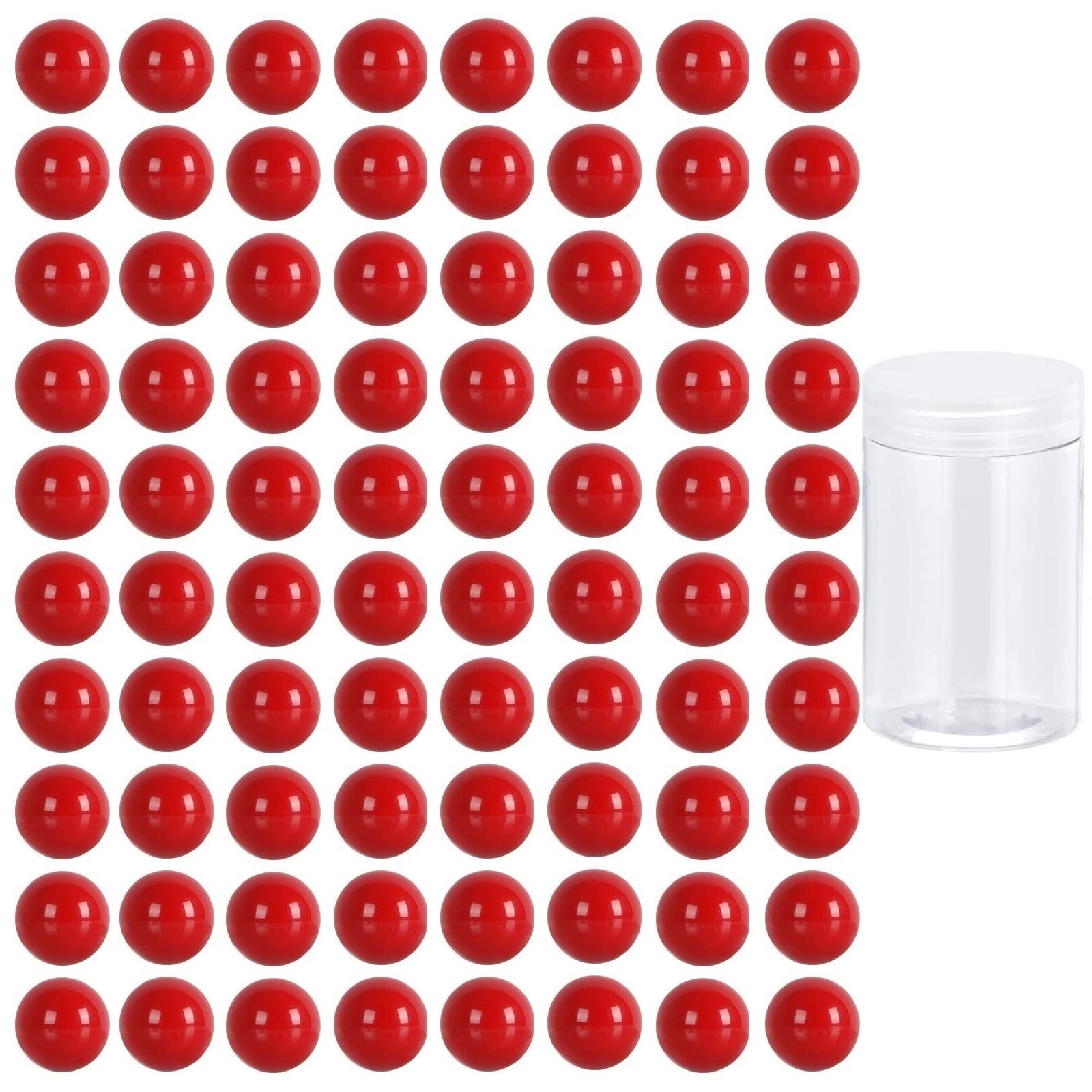 80pcs 14mm Acrylic Chinese Checker Game Replacement Balls - Colorful Game Marbles for Aggravation, Traditional Board Games & Marble Shooting (Red) - Perfect for Family Game Nights, Kids Playtime & Classic Strategy Games